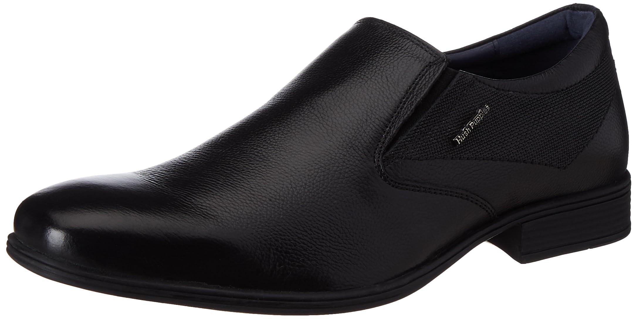 Hush Puppies Boston Slipon E 23 Men's Black Formal Shoes - 9 UK (8556002)