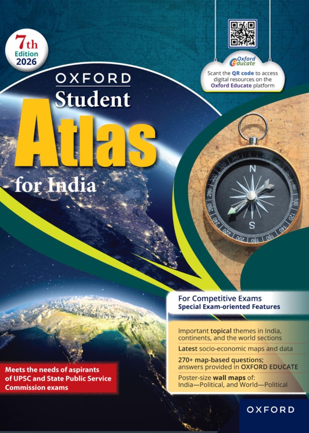 Oxford Student Atlas for India | For UPSC and Other Competitive Exams | 7th Edition