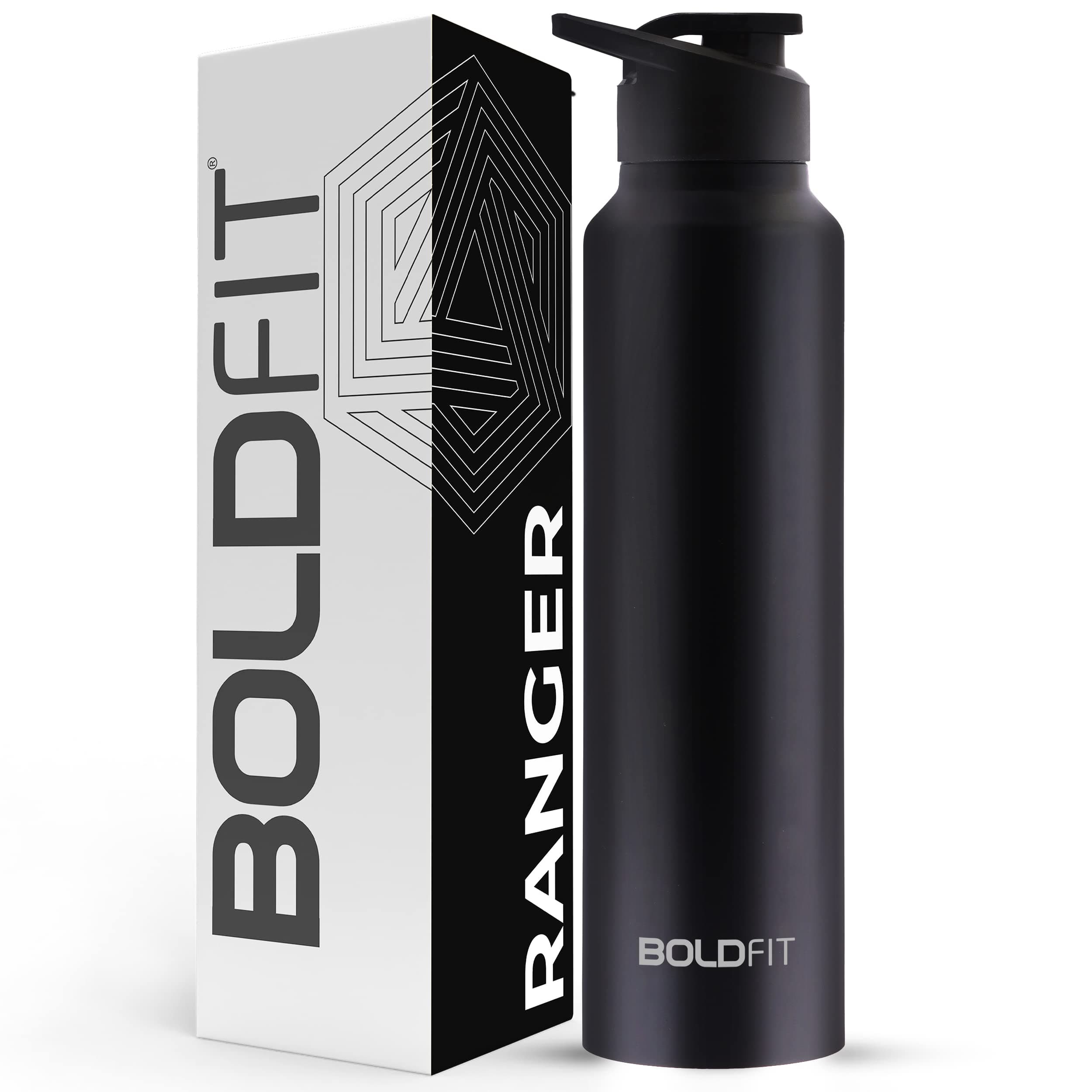 Boldfit Stainless Steel Water Bottle 1 Litre – BPA-Free, Leak-Proof & Rust-Free Metal Bottle with Handle – Lightweight, Food-Grade, Easy to Clean – Ideal for Office, Gym, School, Travel & Fridge Use