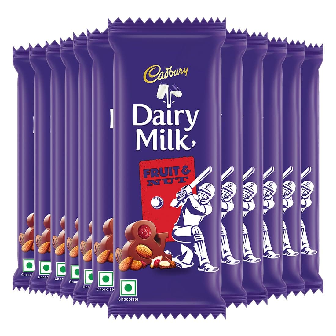 Cadbury Dairy Milk Fruit and Nut Chocolate Bar, 36 g (Pack of 12)