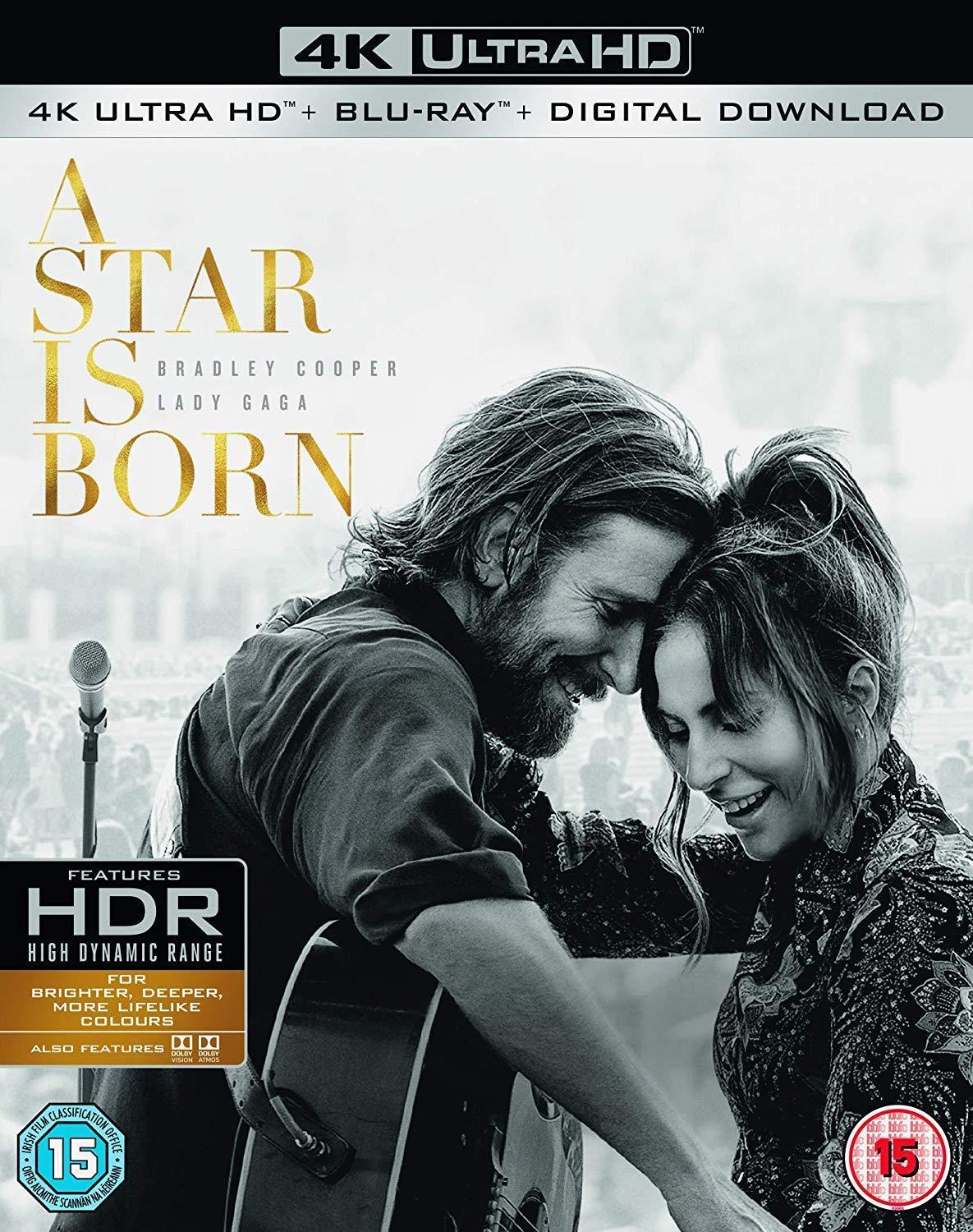 A Star Is Born (2018) (4K UHD + Blu-ray + Digital Download) (2-Disc) (Uncut | Slipcase Packaging | Region Free 4K Ultra HD & Blu-ray | UK Import)