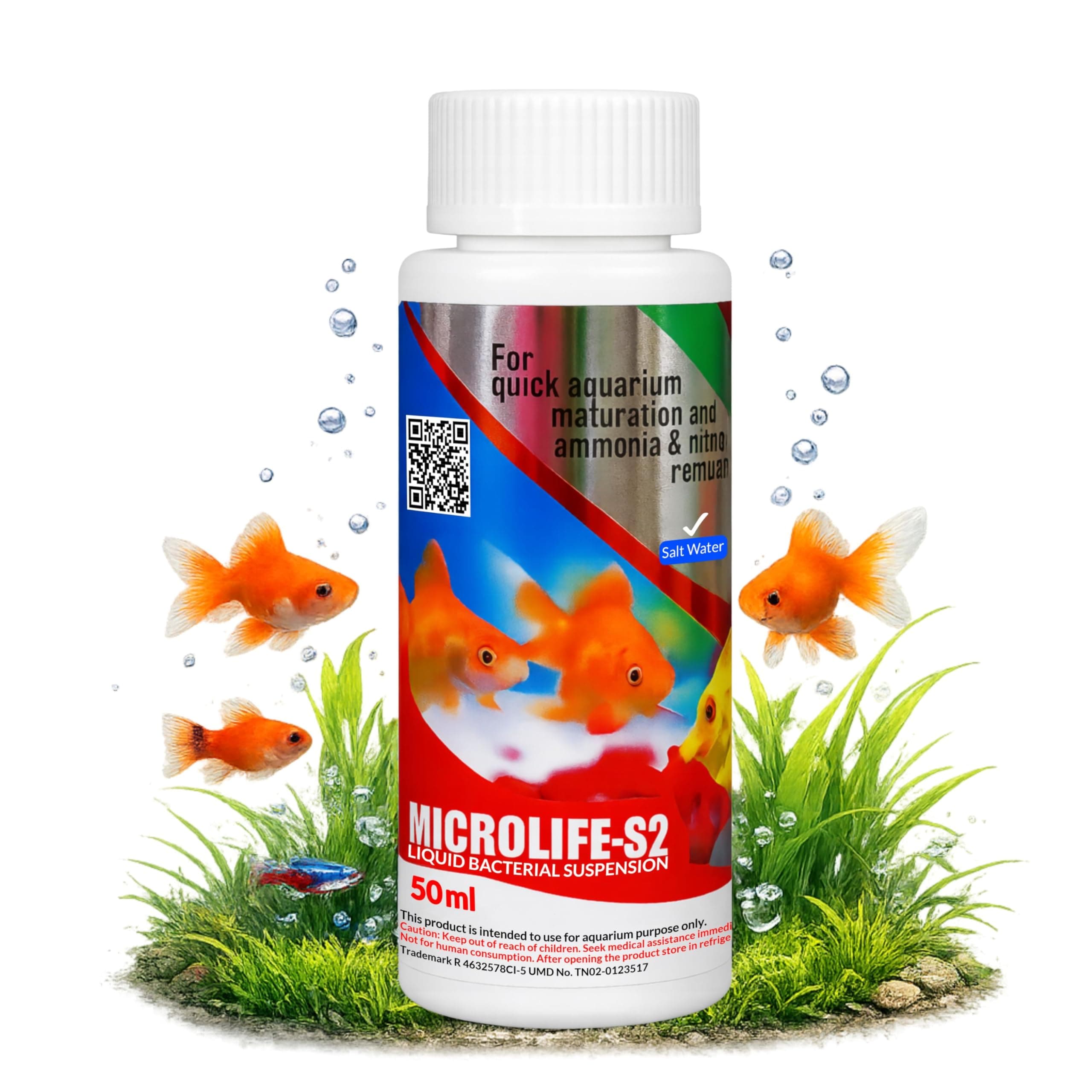 Foodie Puppies Aquatic Remedies Micro Life S2-50ml | Suitable for Fresh Water & Salt Water | Liquid Bacterial Suspension/Water Conditioner