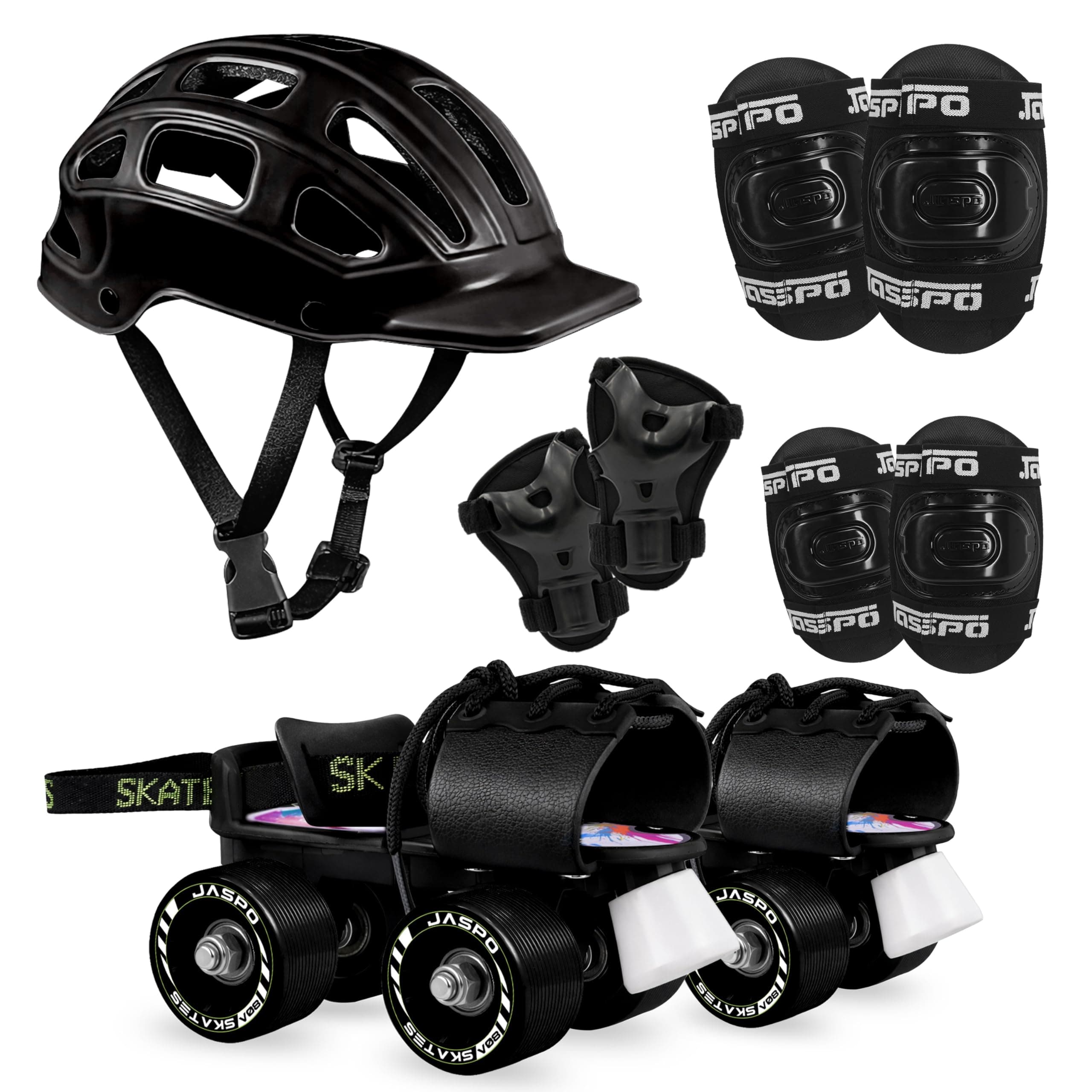 Jaspo Toddlers Baby Kids Junior Pro Adjustable Roller Skates Combo (Suitable for Age Group Up to 5 Years) (Ramp Riders)