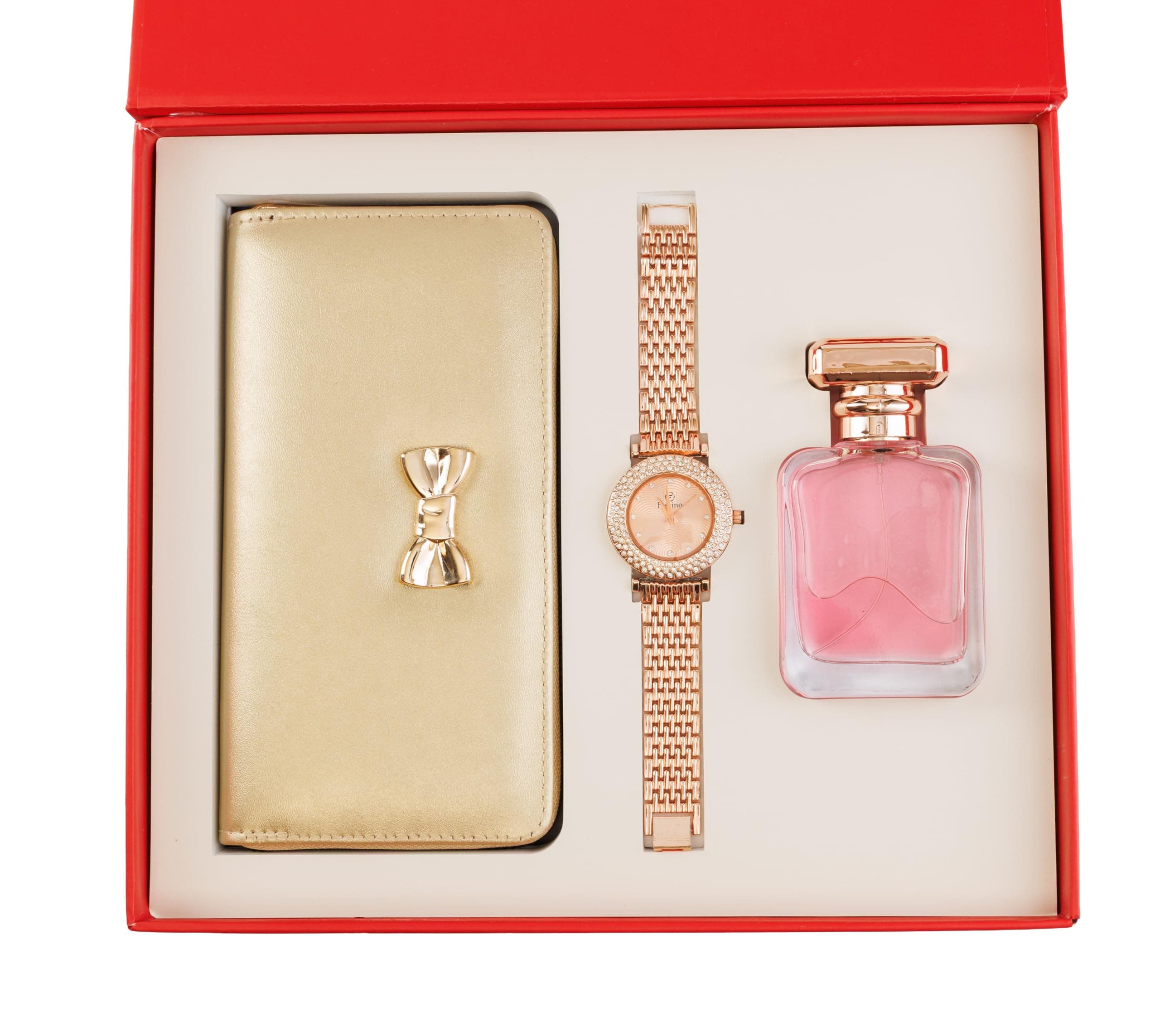 Thy Kalpavruksha Women’s hamper Gift Set Wallet, Watch, Long-Lasting Perfume | gifts for woman | birthday gifts for women | gift for Girlfriend | gift for wife | Rakhi gift for sister |Rakshabandhan gifts for sister(Golden)
