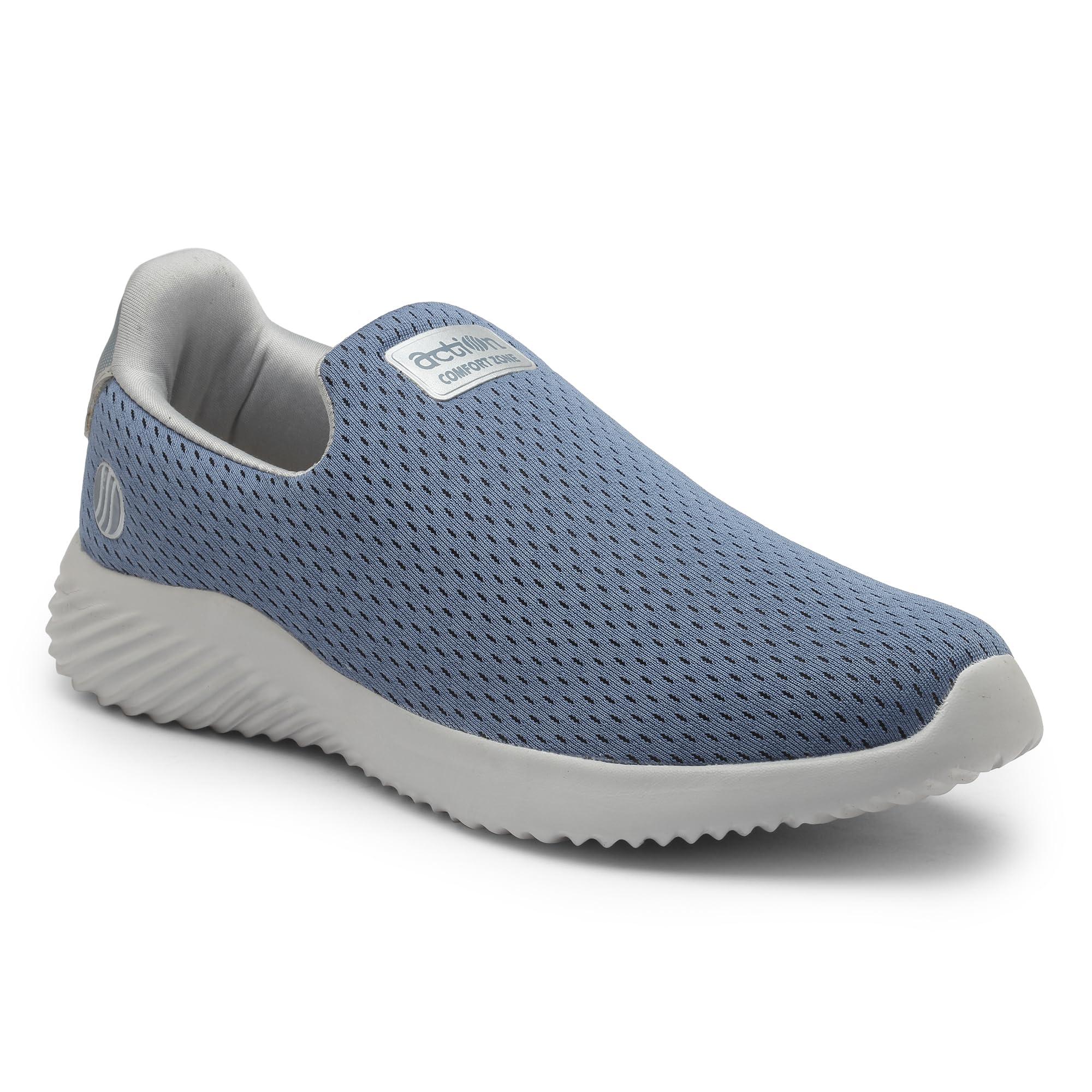 Action -ATG-424 Lightweight Comfortable Cushioned Walking Shoes for Men, Blue 6 UK