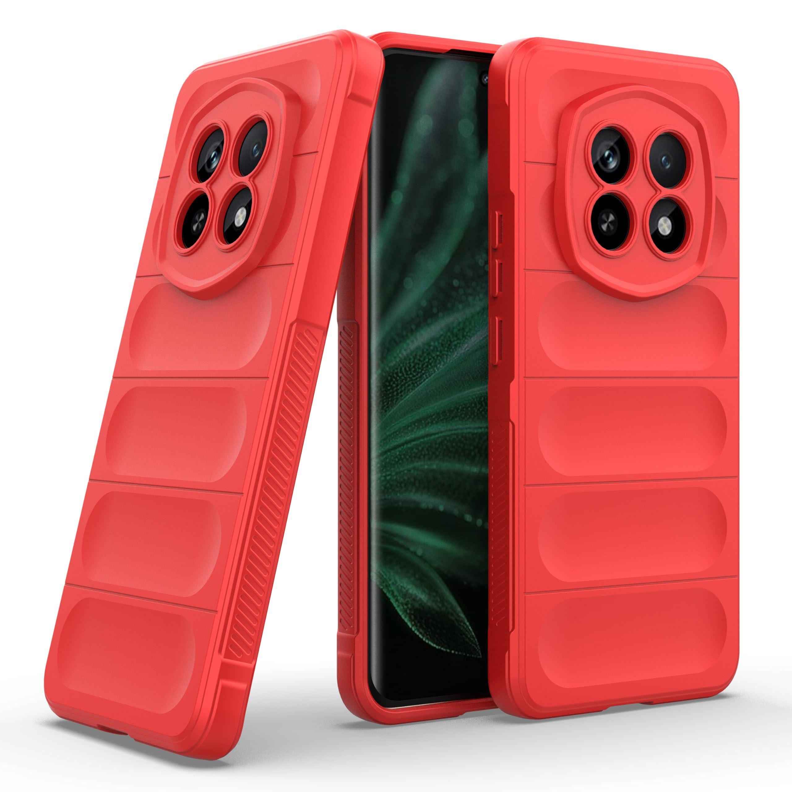 Zapcase Back Case Cover for Realme P2 Pro 5G | Compatible for Realme P2 Pro 5G Back Cover | Liquid Silicon Magic Case with Camera Protection | Red