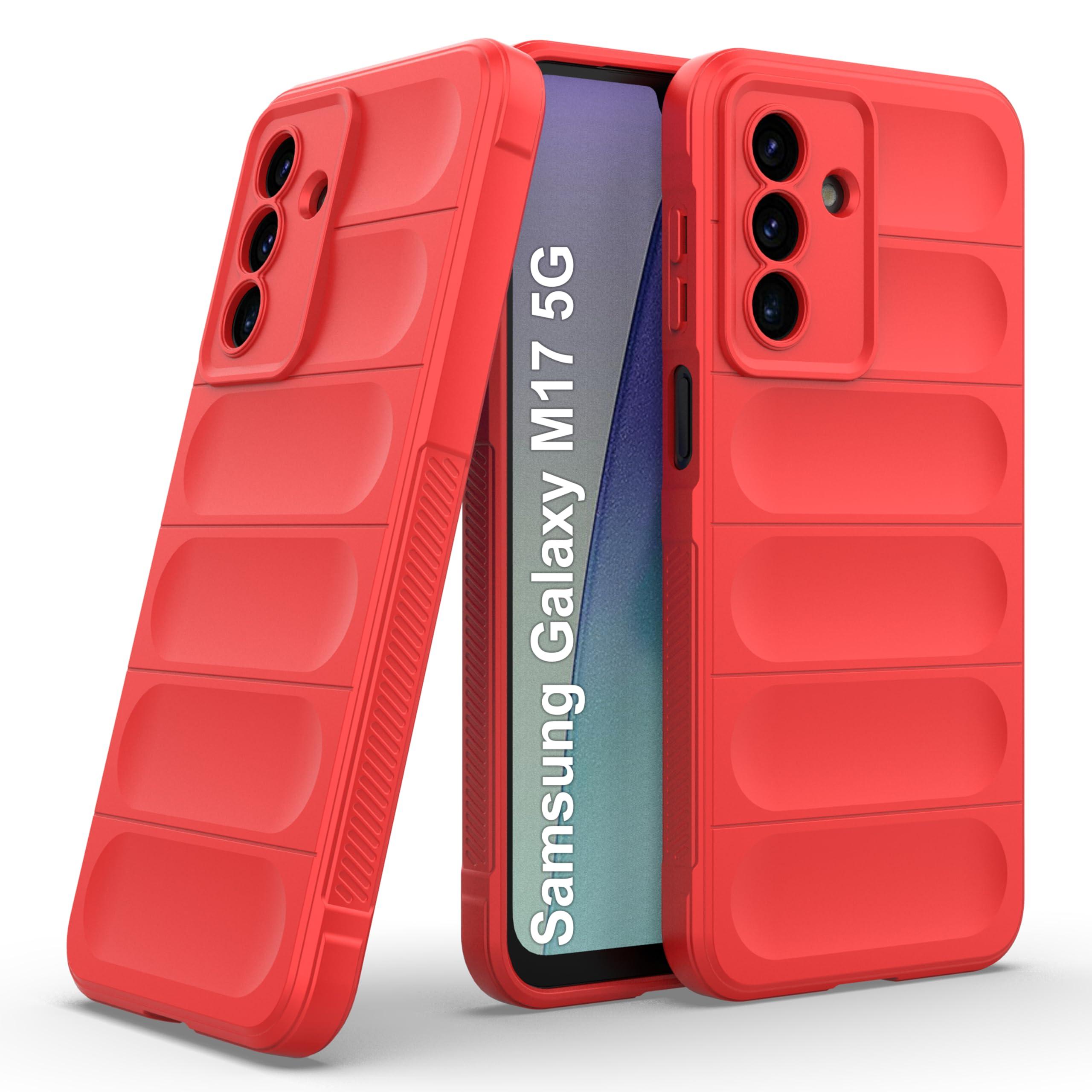 Zapcase Back Case Cover for Samsung Galaxy M17 5G | Compatible for Samsung Galaxy M17 5G Back Cover | Liquid Silicon Magic Case with Camera Protection | Red