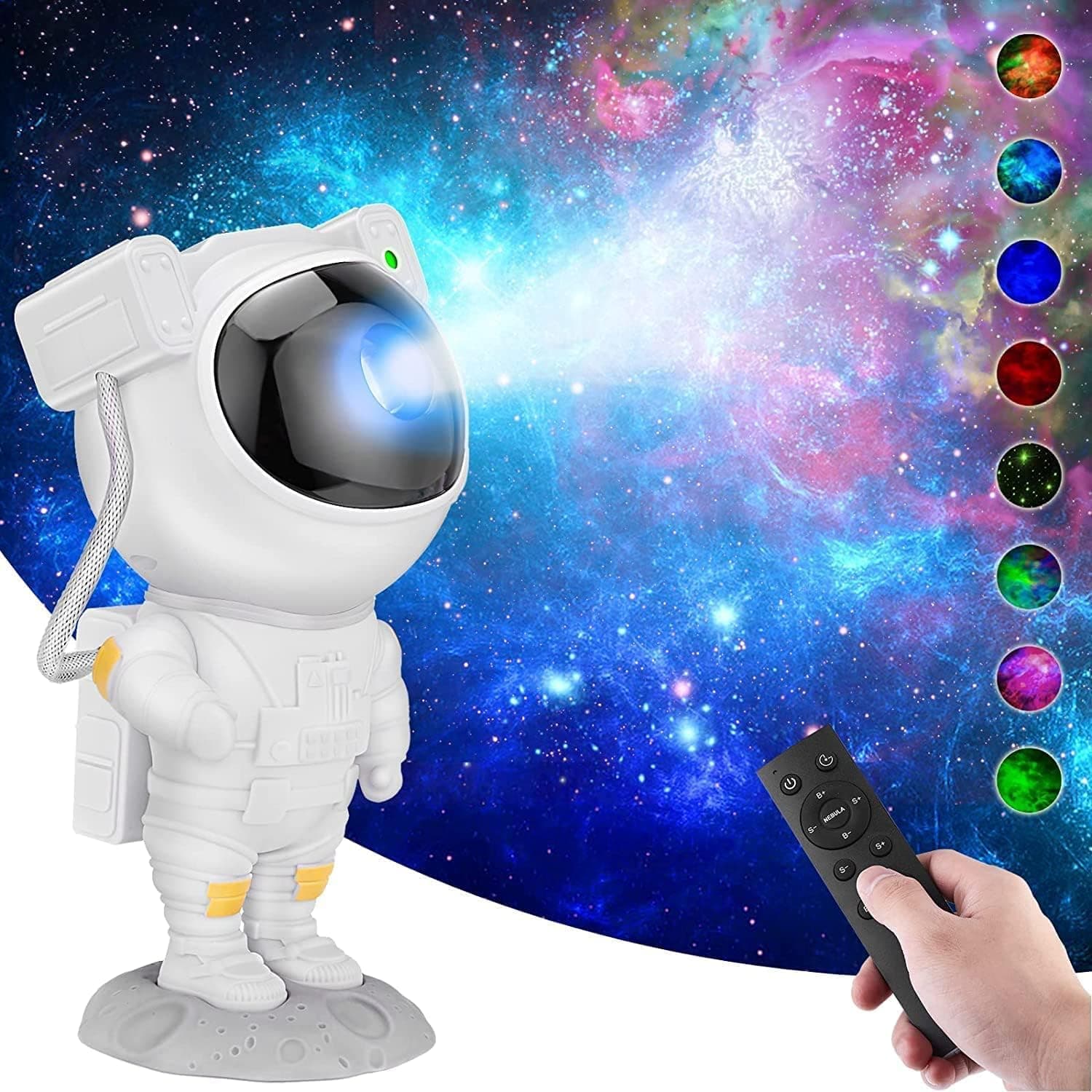 Toy Imagine Astronaut Galaxy Projector Night Light 360° Rotating Nebula Star Lamp Projector with Remote Control Ideal for Bedroom Ceiling, Home Decor, and Parties Lighting Gift to Boys & Girls