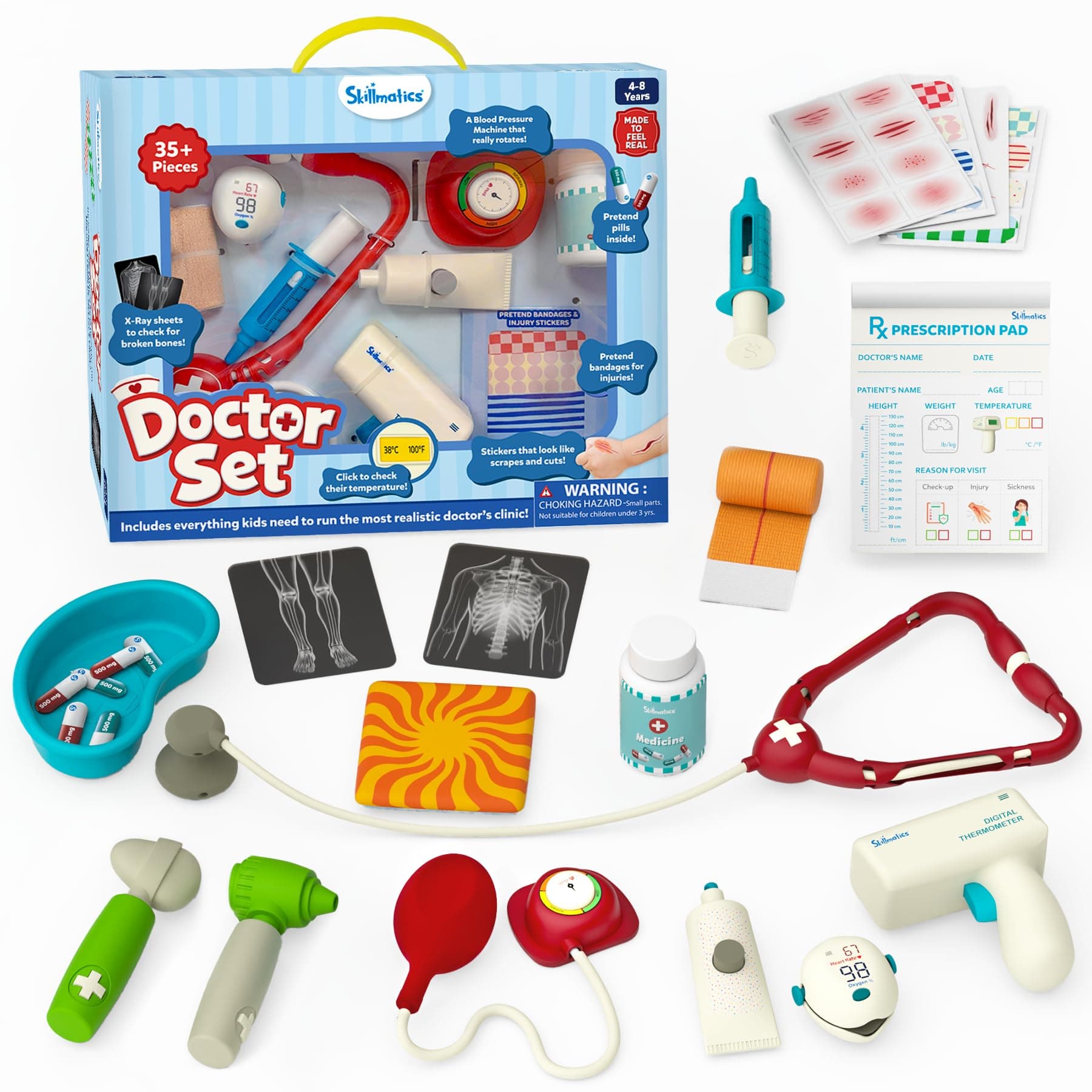 Skillmatics Doctor Set for Kids – 35+ Piece Interactive Pretend Play Kit