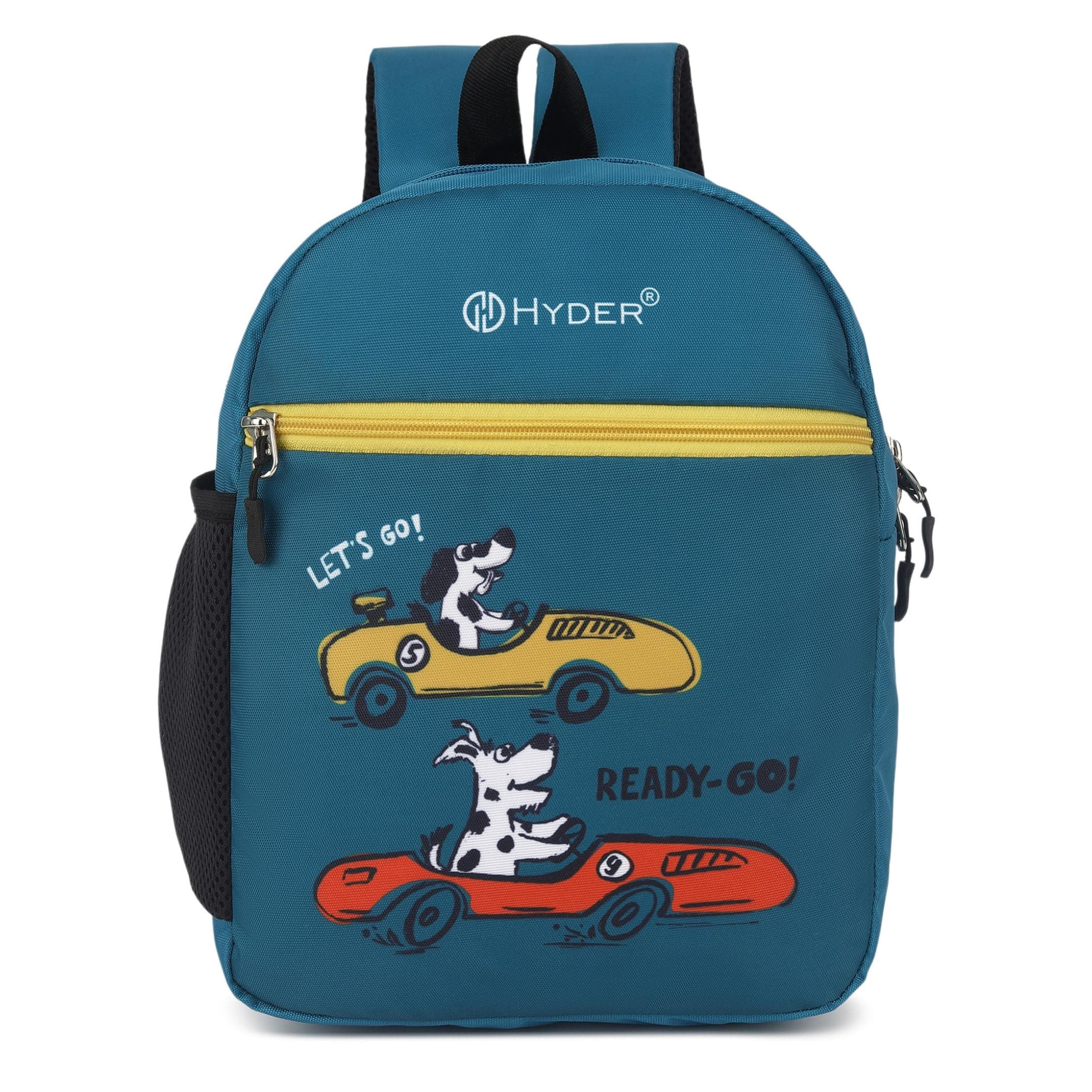 HYDER Kids 10L Cartoon Printed Best Stylish Lightweight Spacious Waterproof Casual/Picnic/School Bag/Backpack for Children Boys And Girls (Car Race)
