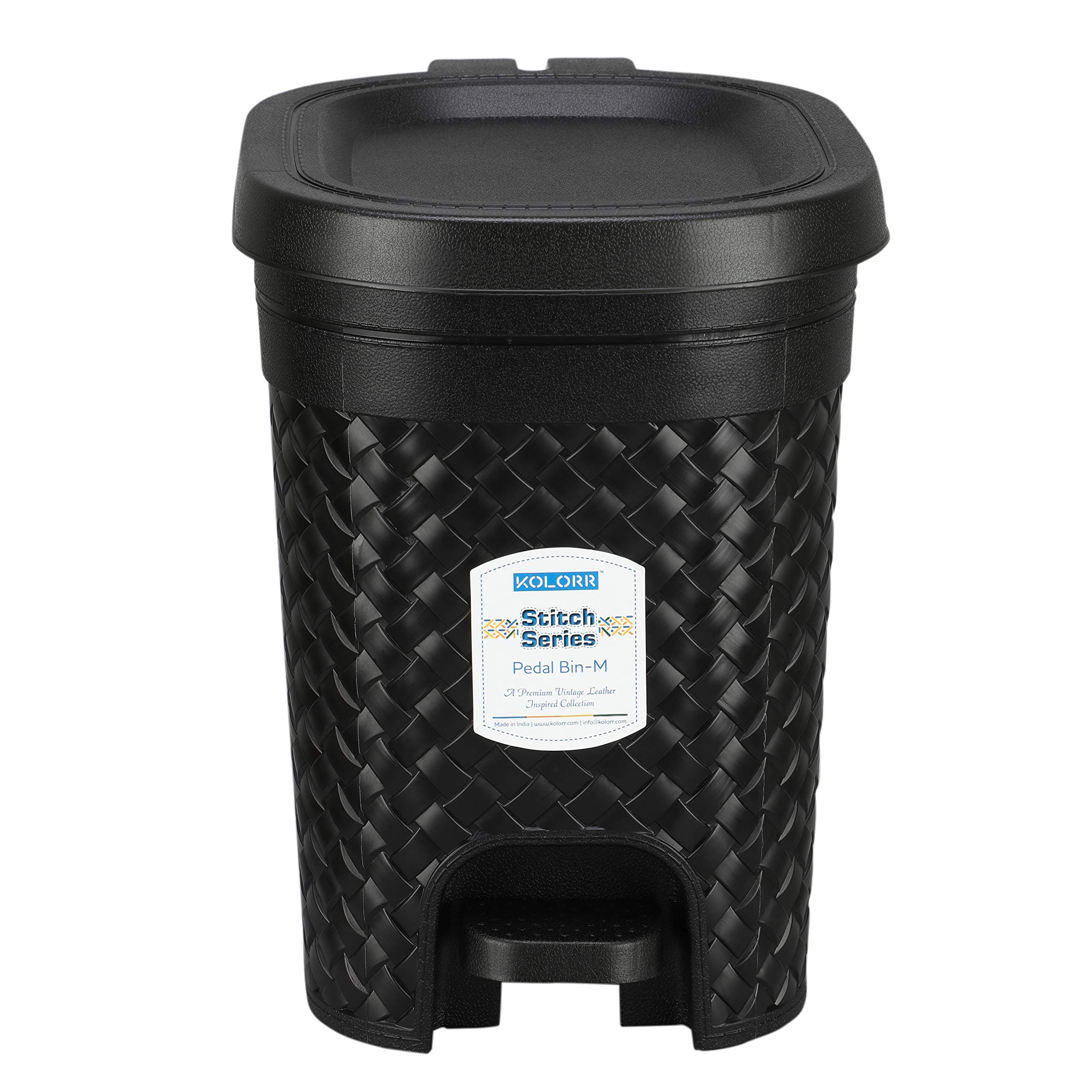KOLORR Stitch Dustbin 7L - Black