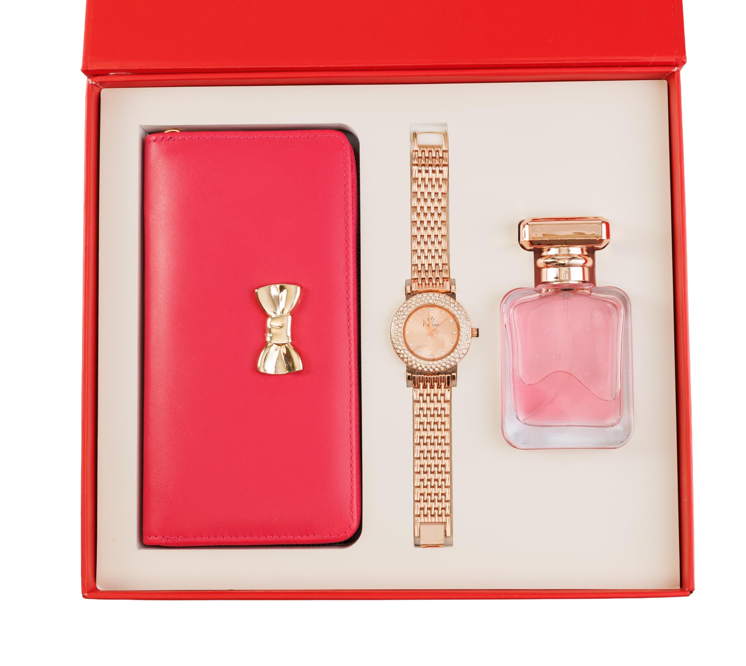 Thy Kalpavruksha Women’s hamper Gift Set Wallet, Watch, Long-Lasting Perfume | gifts for woman | birthday gifts for women | gift for Girlfriend | gift for wife | rakshabandhan gifts for sister | Rakhi gift (Dark Pink)