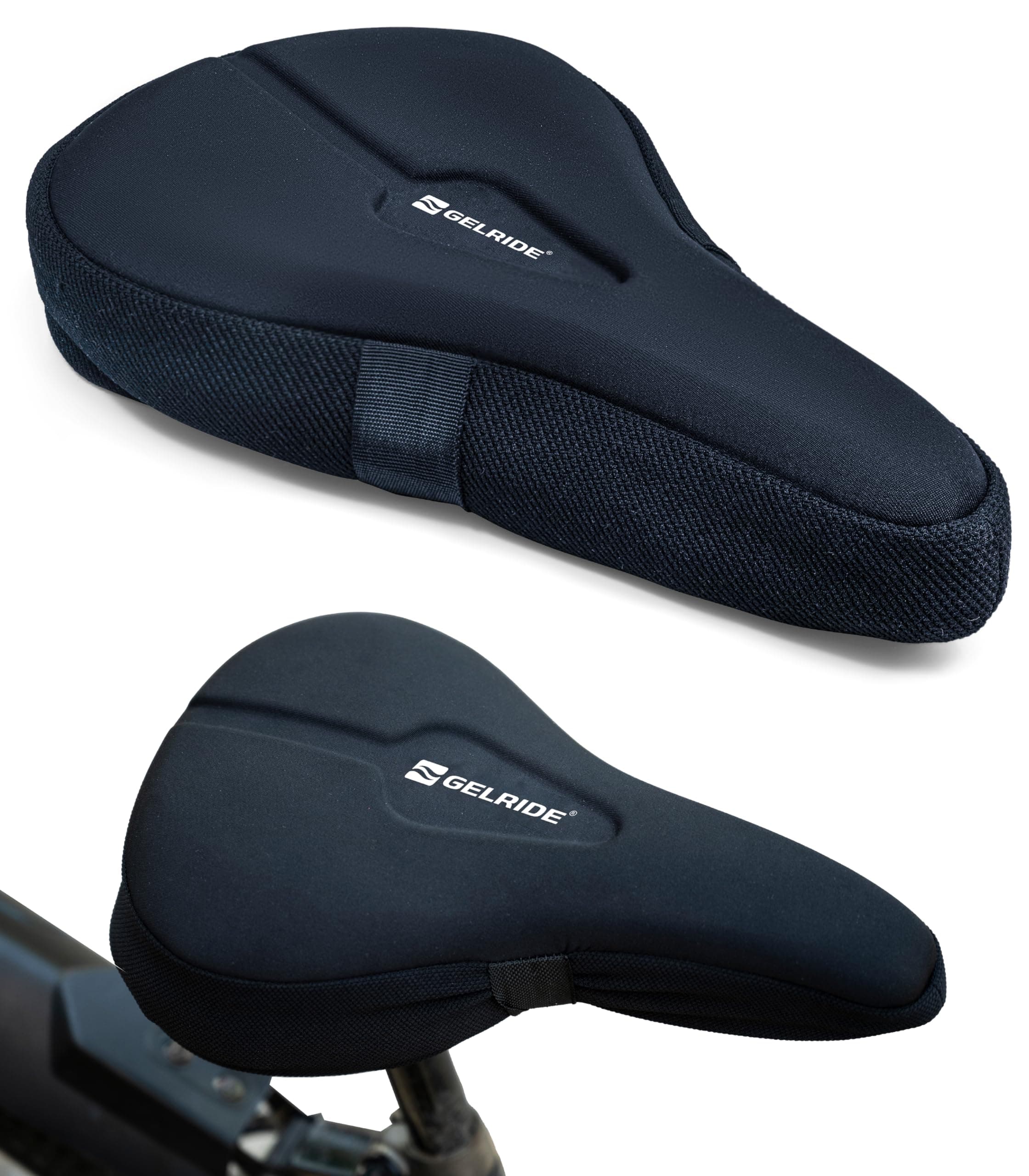 GELRIDE Classic Gel Bicycle Saddle Seat Cushion Cover for Indoor Outdoor Cycling, Exercise Cycle - Soft and Washable, 100% Gel Material, Made in India (Classic)