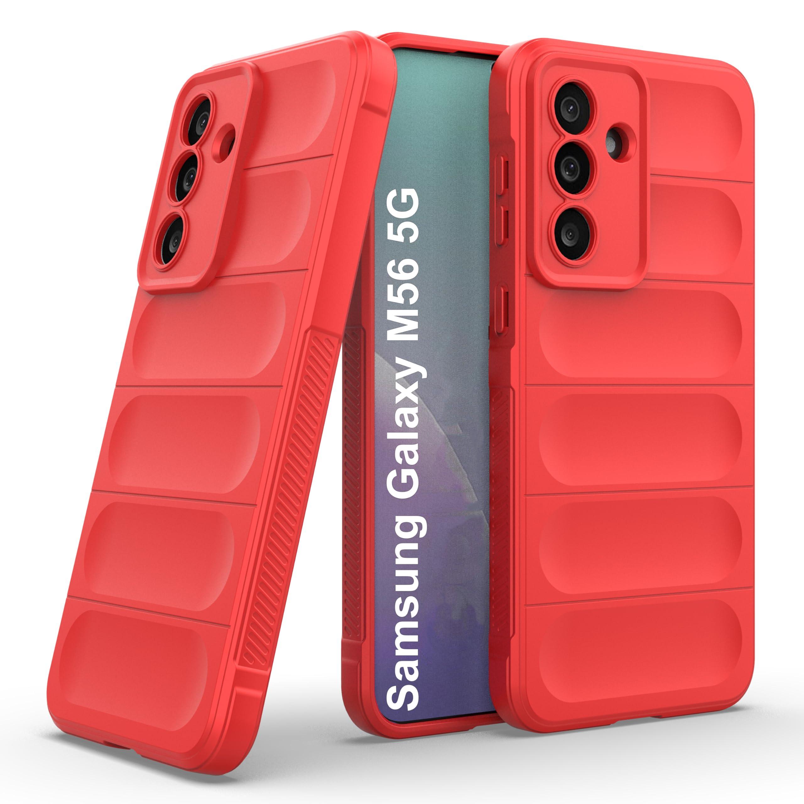 Zapcase Back Case Cover for Samsung Galaxy M56 5G | Compatible for Samsung Galaxy M56 5G Back Cover | Liquid Silicon Magic Case with Camera Protection | Red