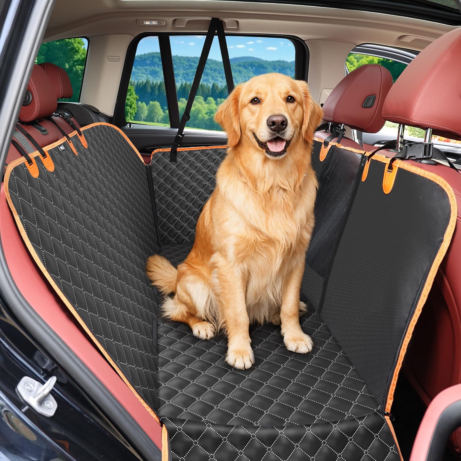 KYG Car Seat Cover, 5-in-1 Waterproof Dog Hammock for Cars 135cmx148cm
