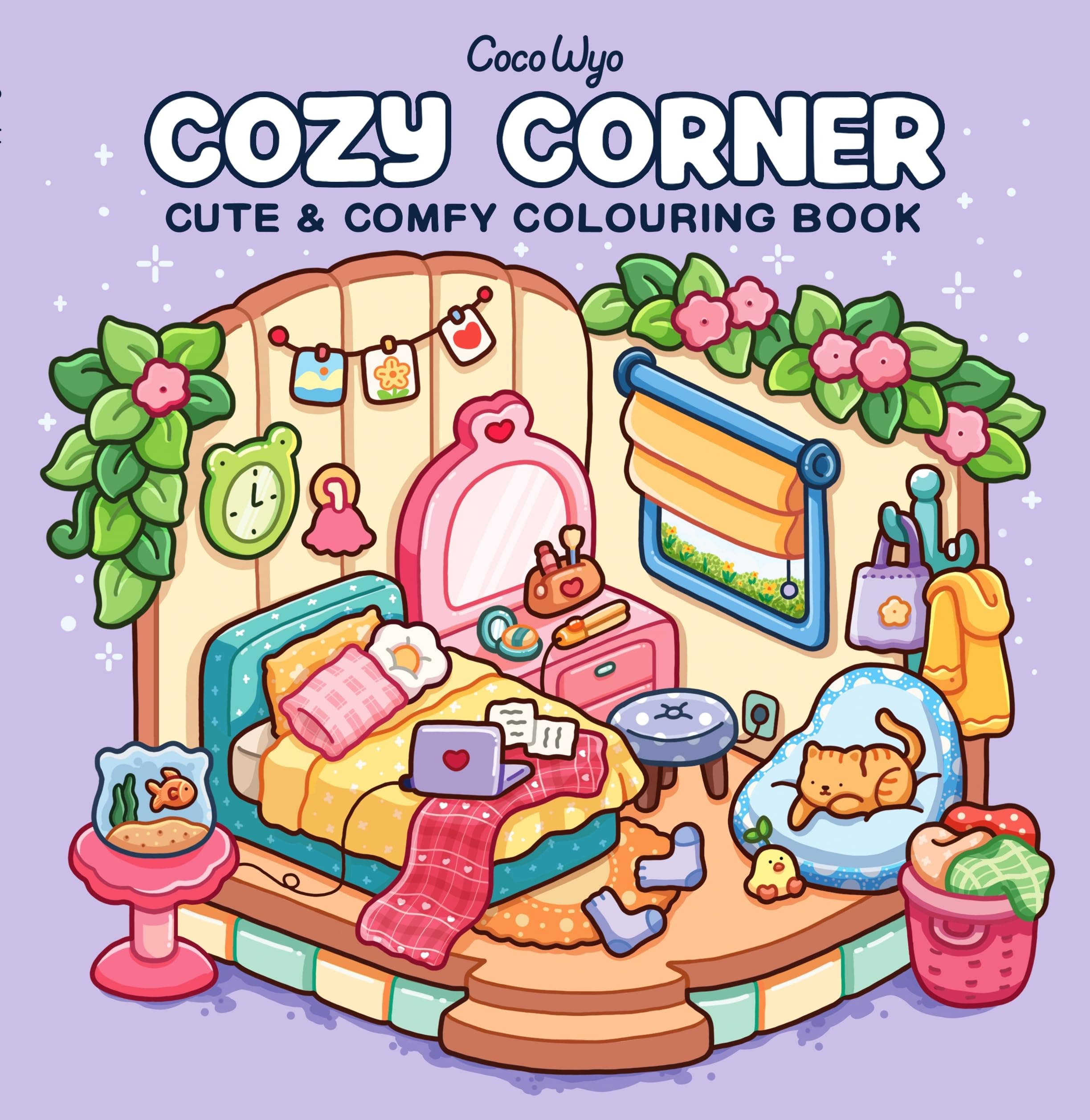 Cozy Corner: Coloring Books for Adults by Coco Wyo | Cozy Home Coloring Pages, Cute Simple Designs, Stress Relief & Relaxation: A Calm and Comforting Colouring Book