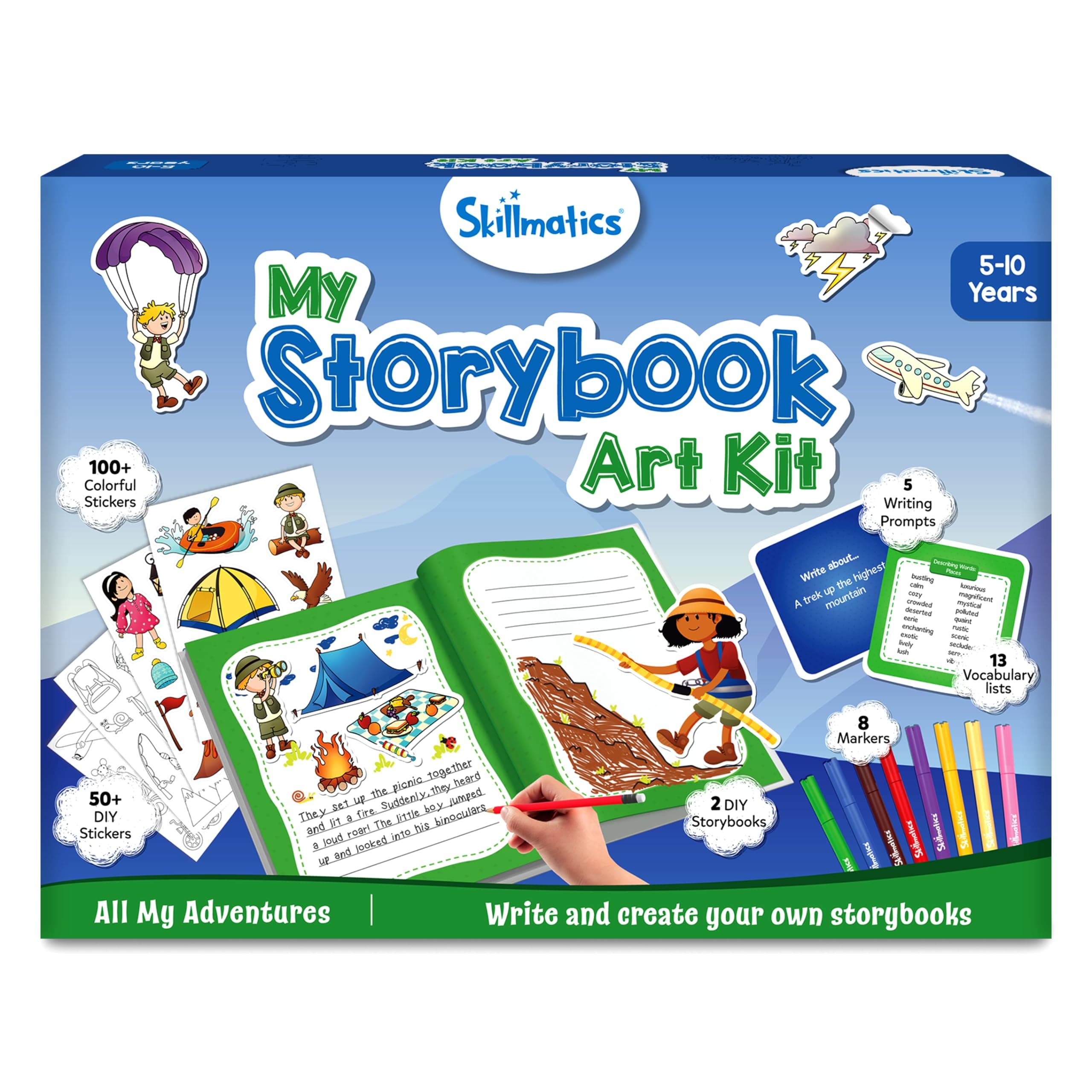 Skillmatics Storybook Art Kit – DIY Craft & Writing Kit with 150+ Stickers