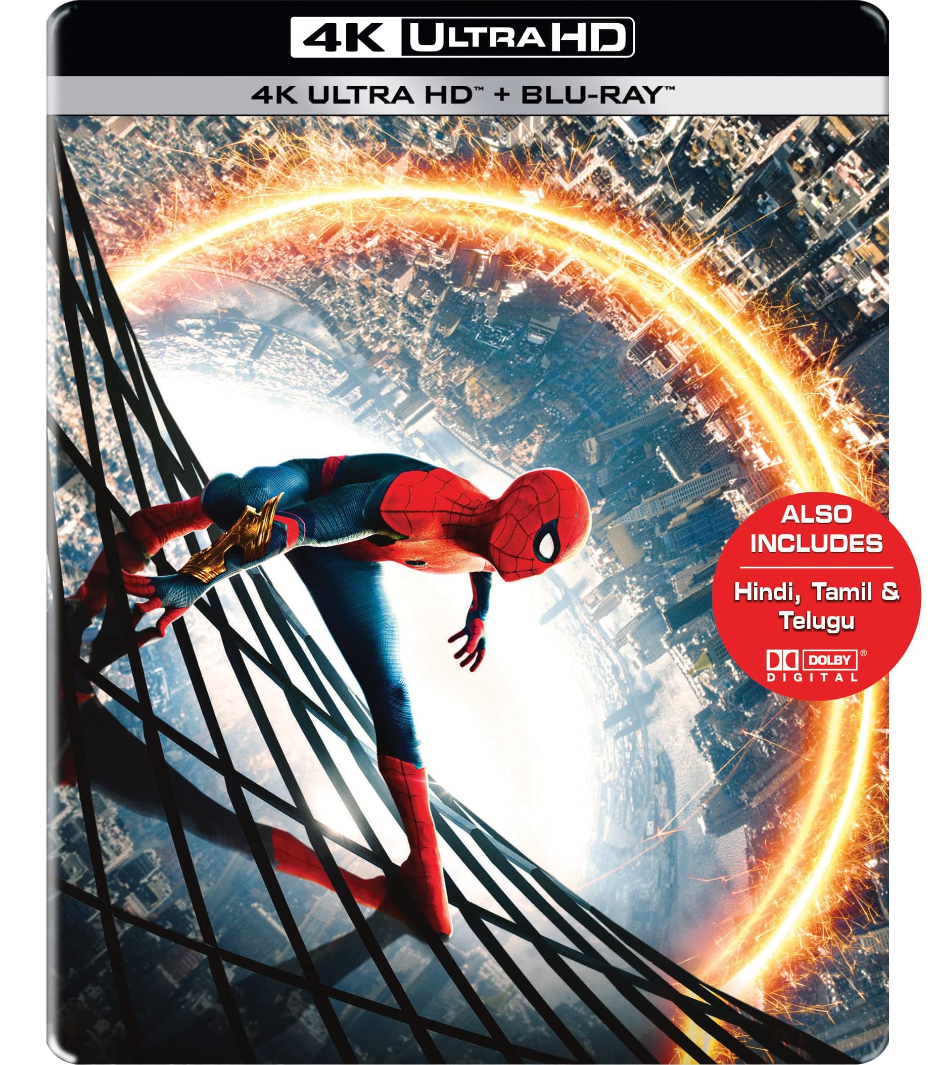 Spider-Man: No Way Home (Limited Collector's Edition SteelBook®) (4K UHD + Blu-ray) (2-Disc) - Includes Hindi, Tamil & Telugu Dub Audio Tracks in Dolby Digital 5.1 on 4K Ultra HD & Blu-ray