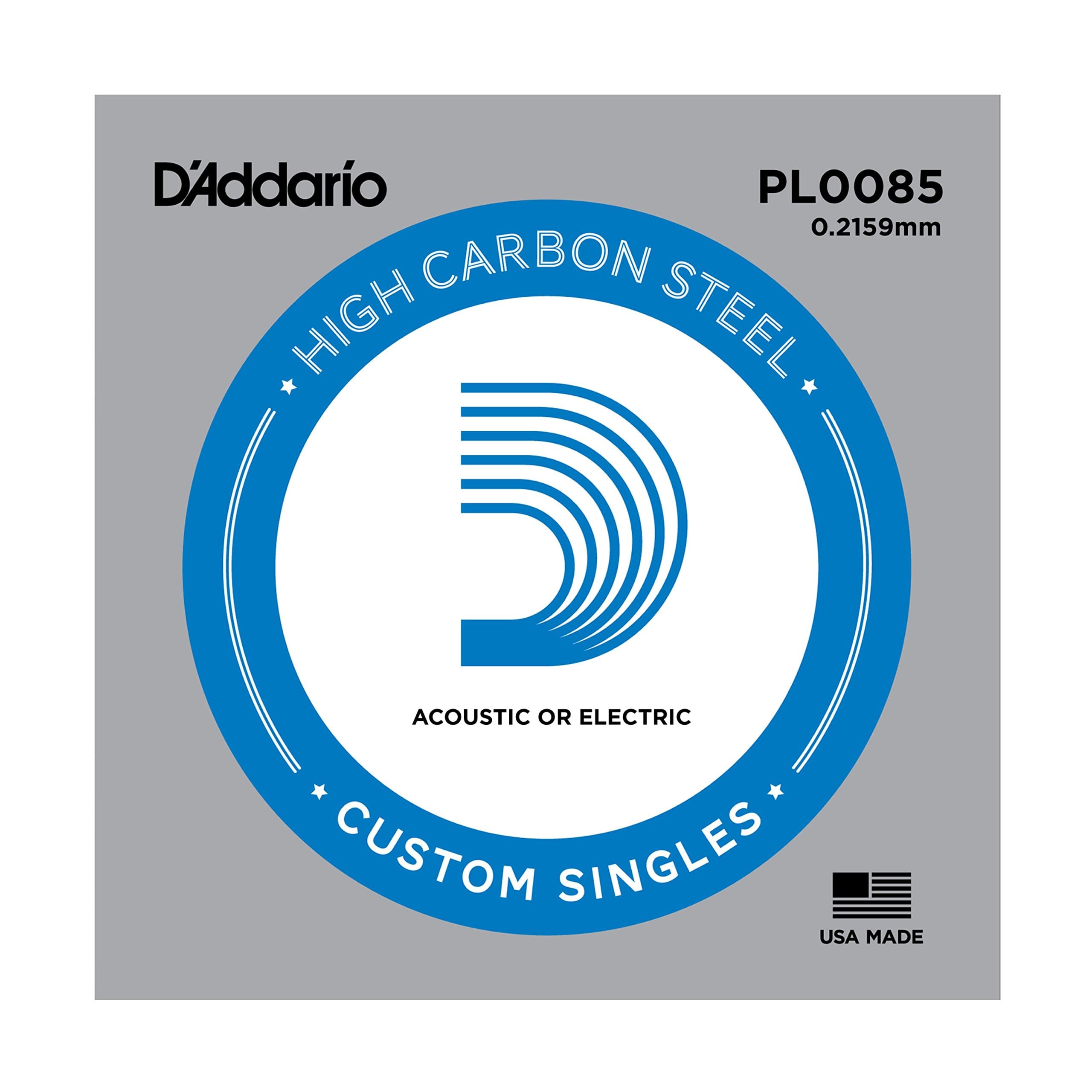 D'Addario PL0085 Plain Steel Guitar Single String.0085