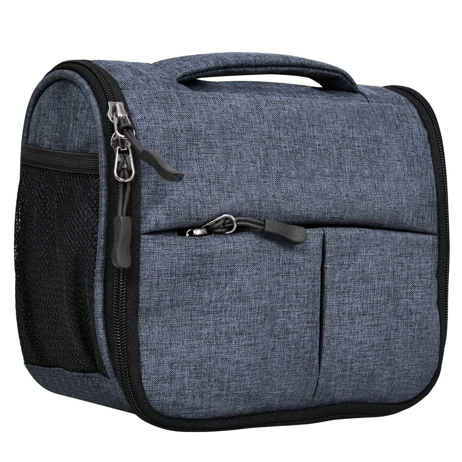 FATMUG Travel Toiletry Kit Organizer Hanging Dopp Kit for Men Small Cosmetics Pouch for Women-D Grey