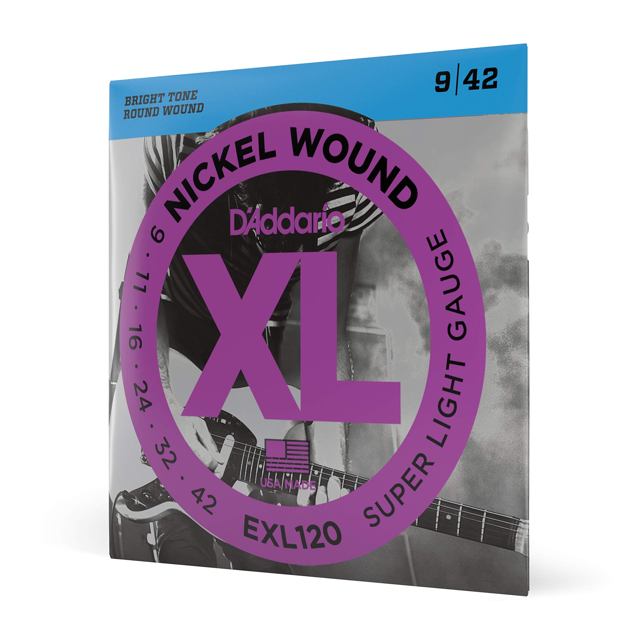 DAddario EXL120 Nickel Wound Electric Guitar Strings Super Light 942