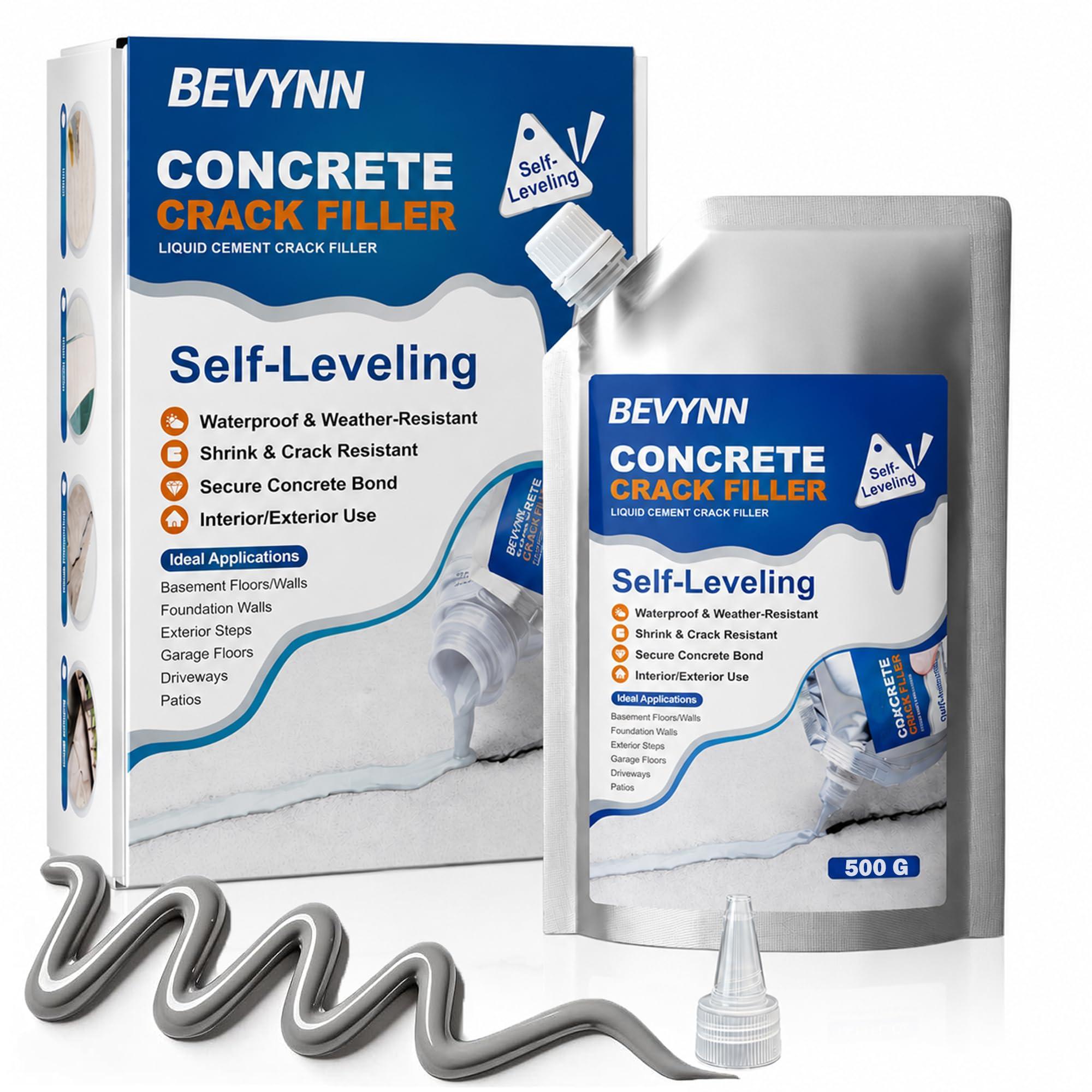 BEVYNN Concrete Crack Filler Sealant, High Elasticity Cement Crack Filler & Wall Gap, Fast Drying Asphalt Crack Repair for Slabs, Driveways,Joint Self-LevelingWaterproof Caulking Glue (500 GM)