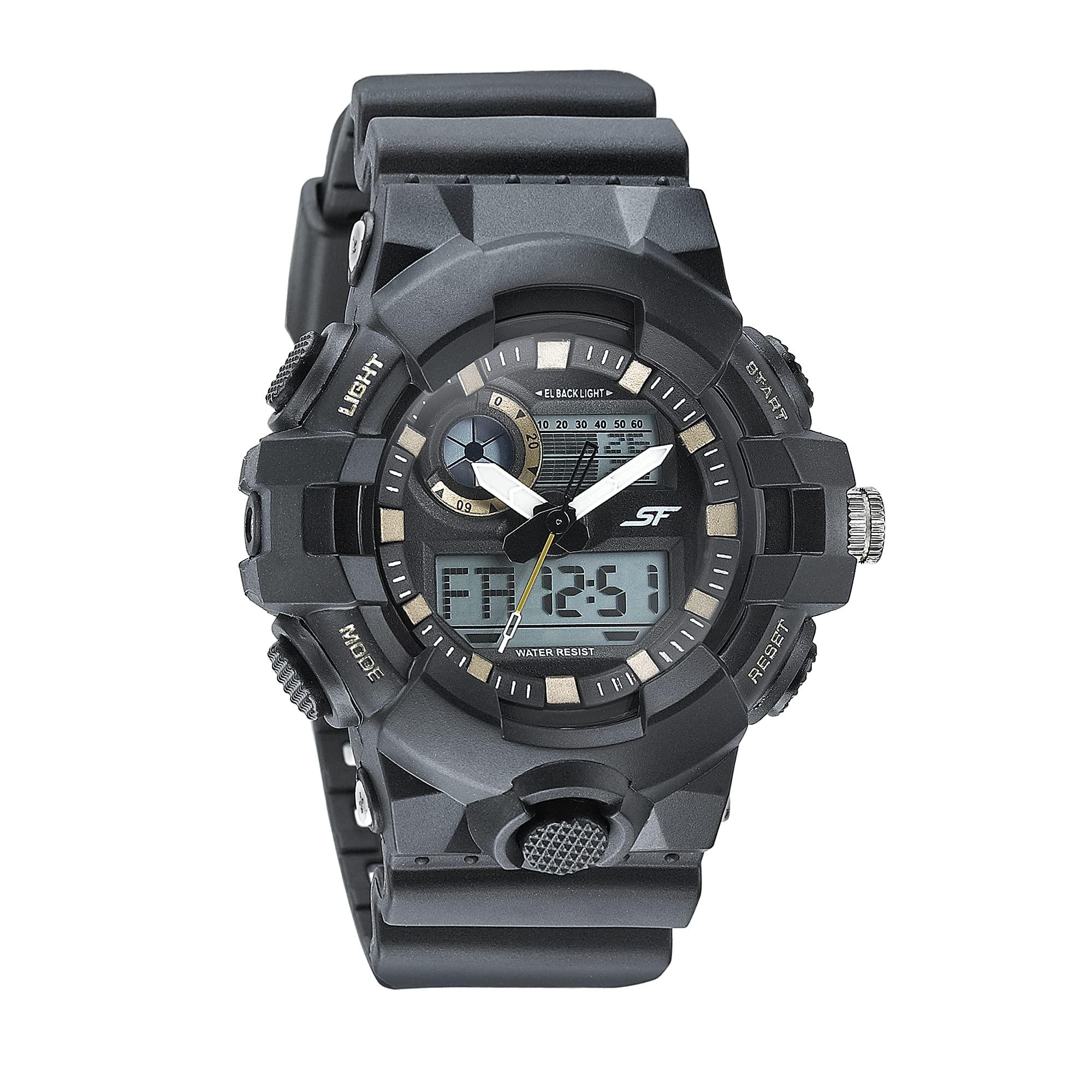 SF Hustler Analog-Digital Grey Round Dial Men's Sport Watch-77117PP01W
