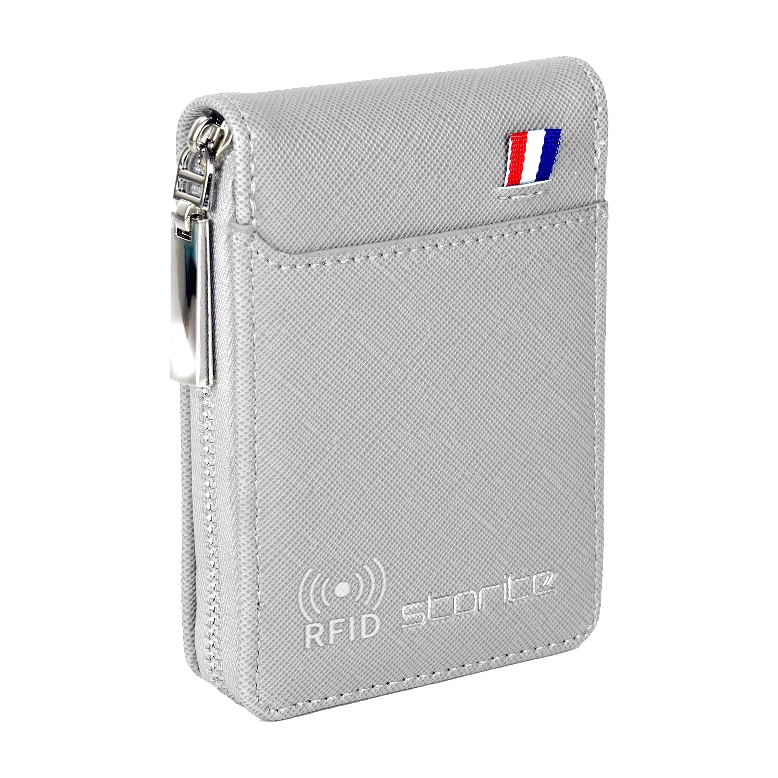Storite Imported RFID Protected PU Leather Card Holder Wallet, Grey