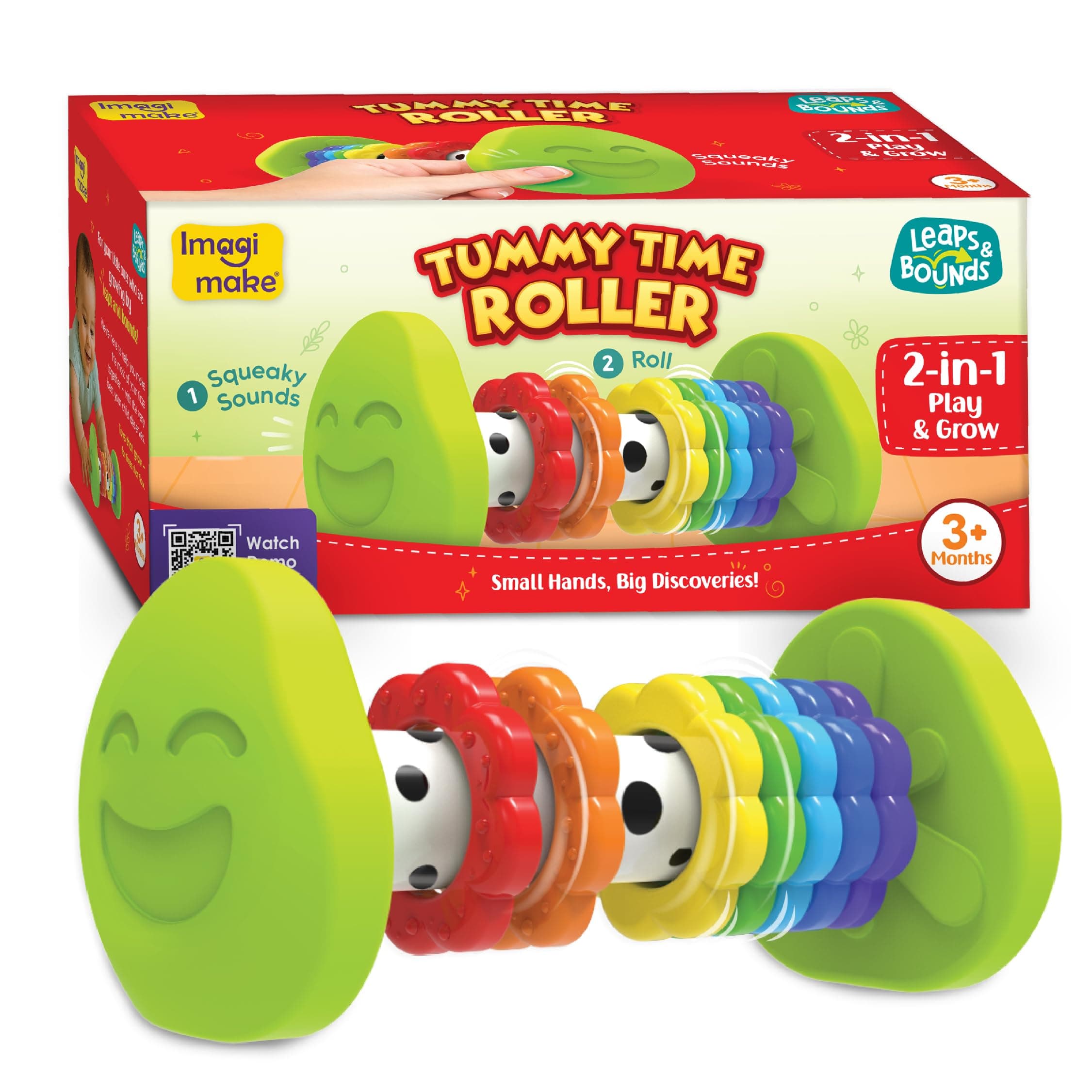 Imagimake Tummy Time Roller | Baby Toy for Infants | Non- Toxic | 3+ Months