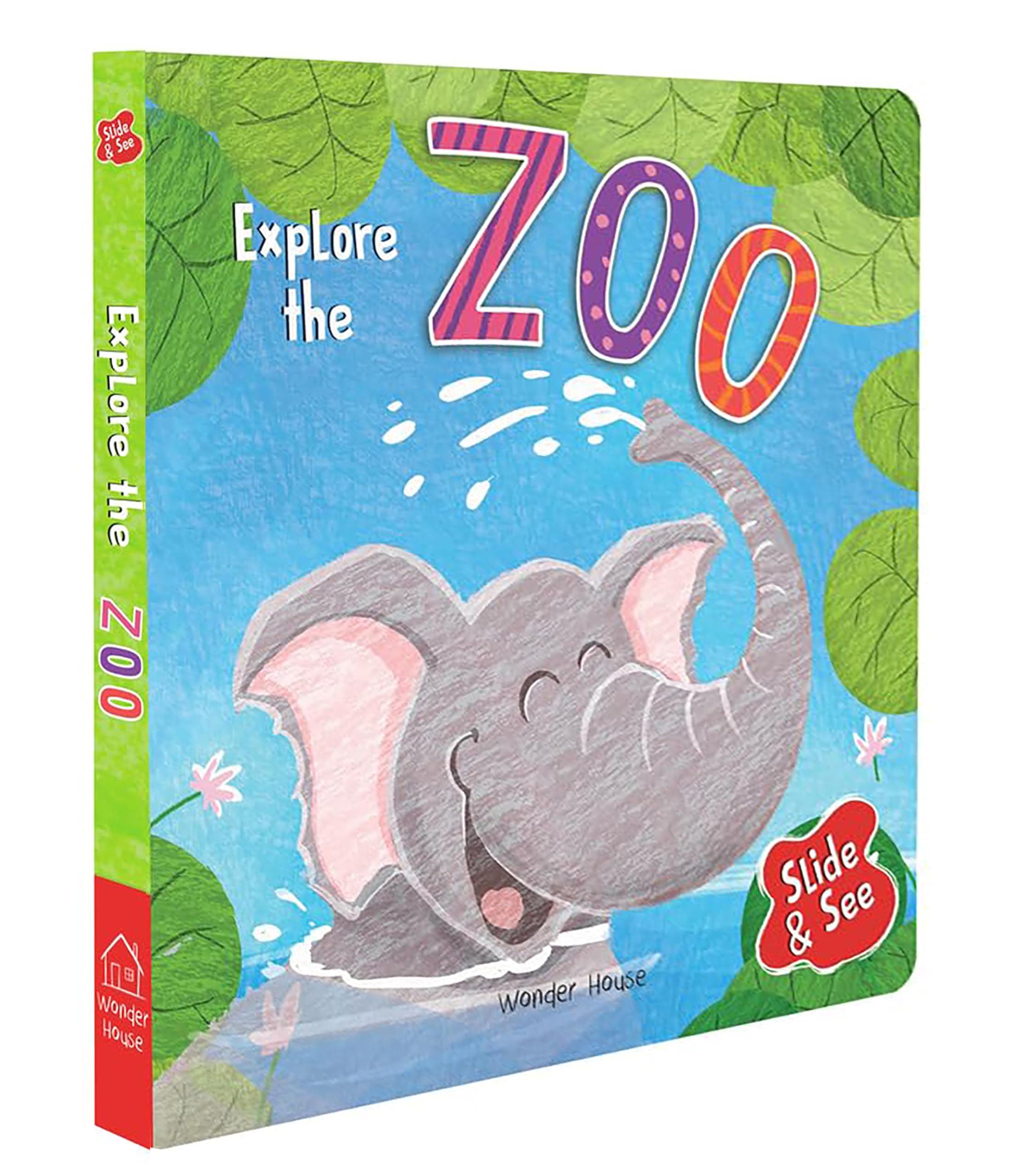Slide And See - Explore The Zoo : Sliding Novelty Board Book For Kids