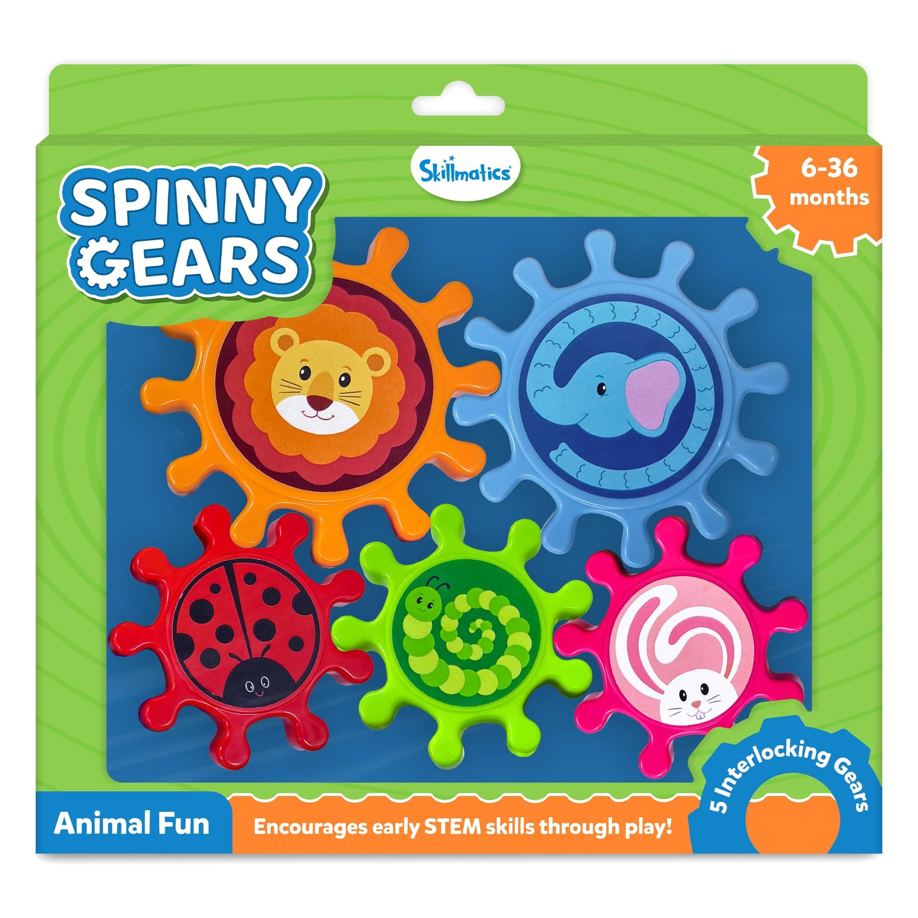 Skillmatics Spinny Gears for Babies - Fun Interlocking Spinning Gears