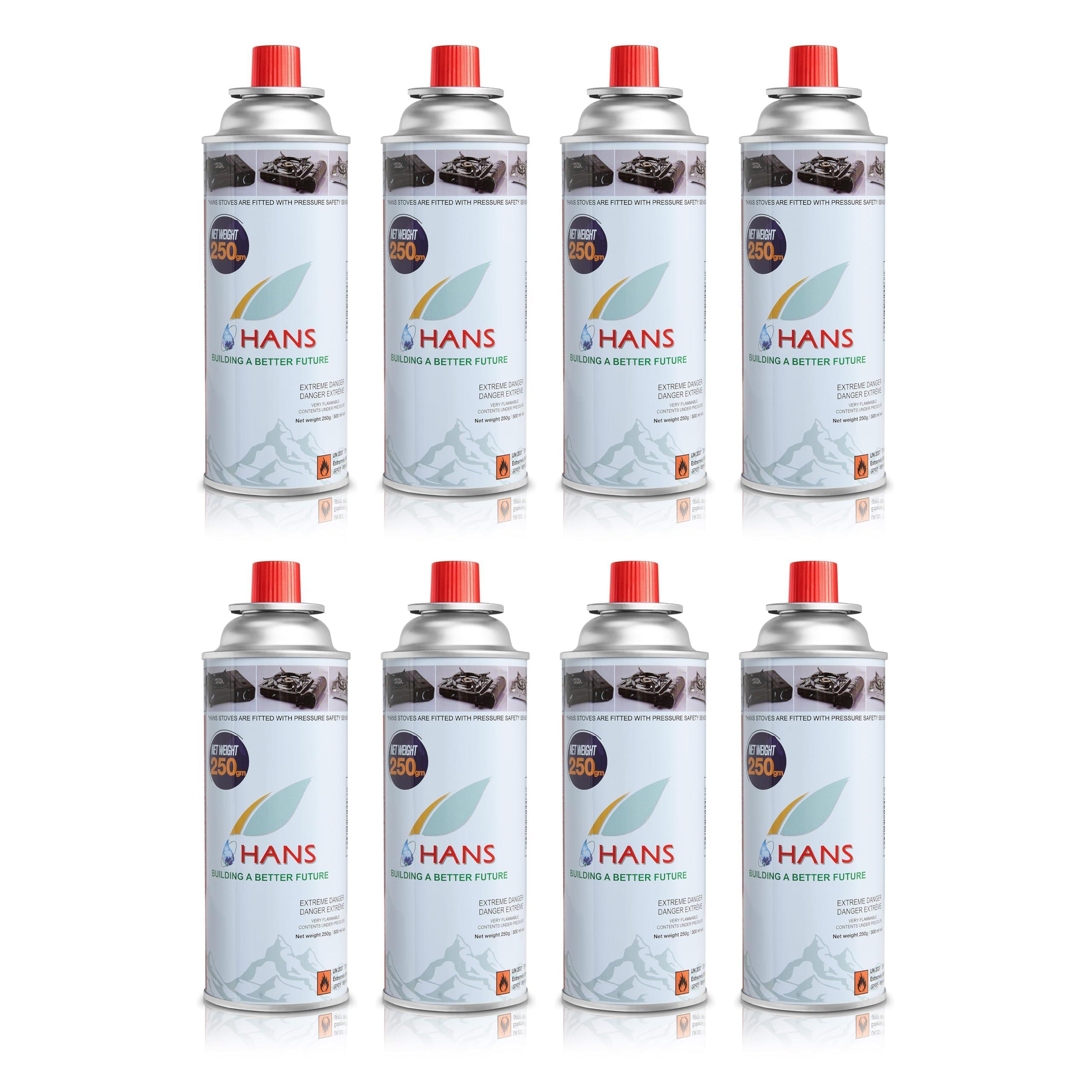 HANS Butane Gas Canister - Pack of 8
