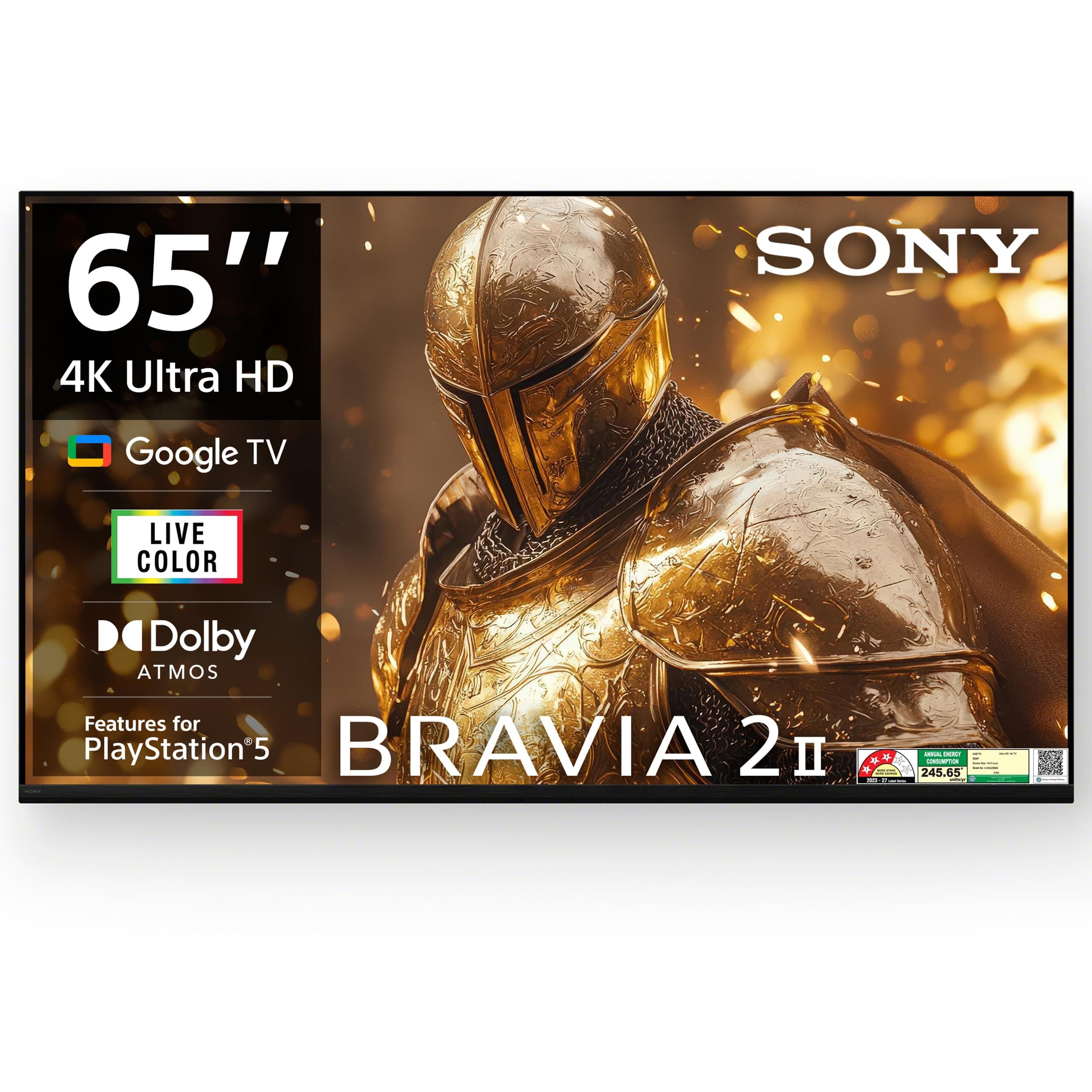 Sony 164 cm (65 inches) BRAVIA 2M2 Series 4K Ultra HD Smart LED Google TV K-65S25BM2