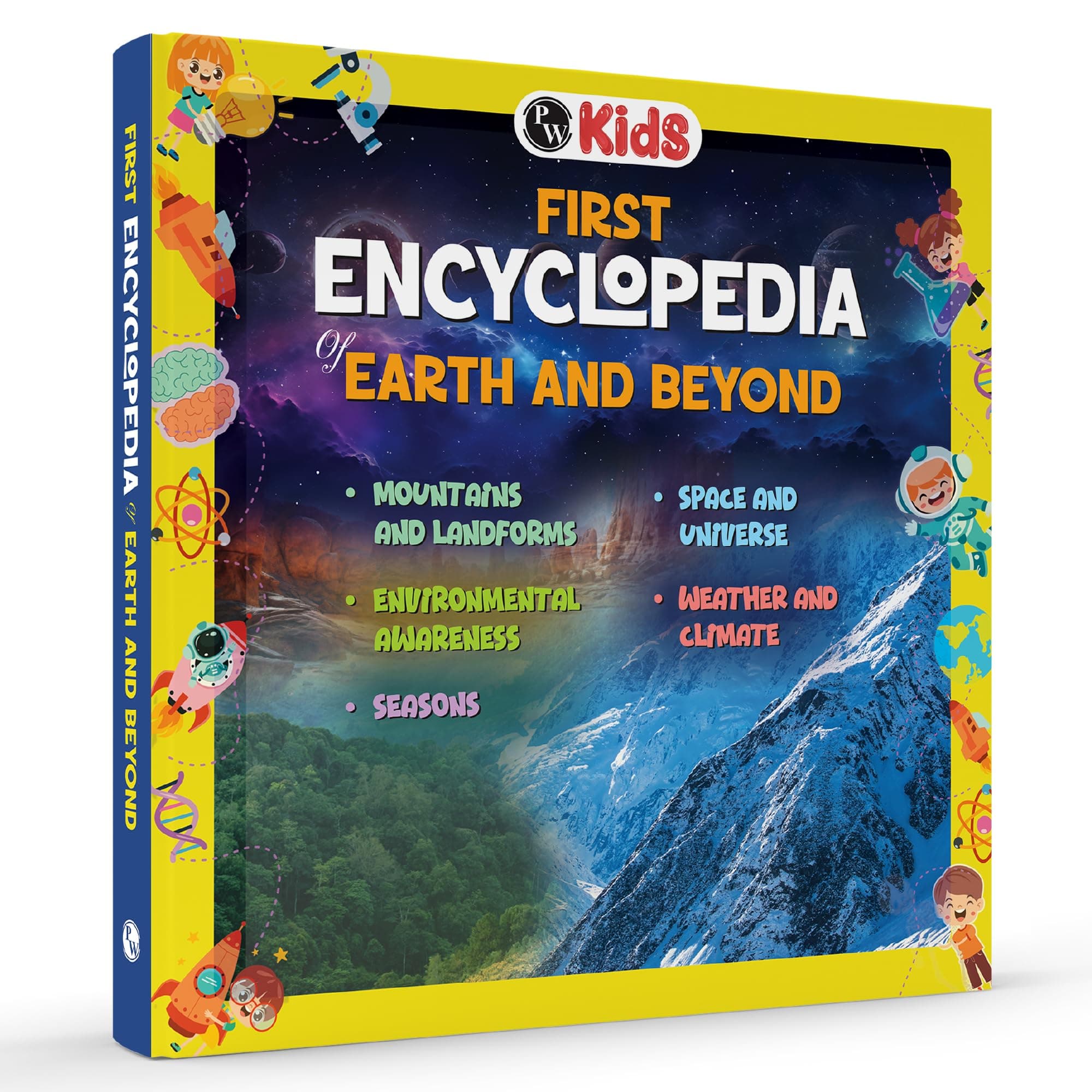 First Earth and Beyond Encyclopedia Books for Kids, Explore Space to Mountains, Activity Book for 5-10 Years Old, Fun Learning Book