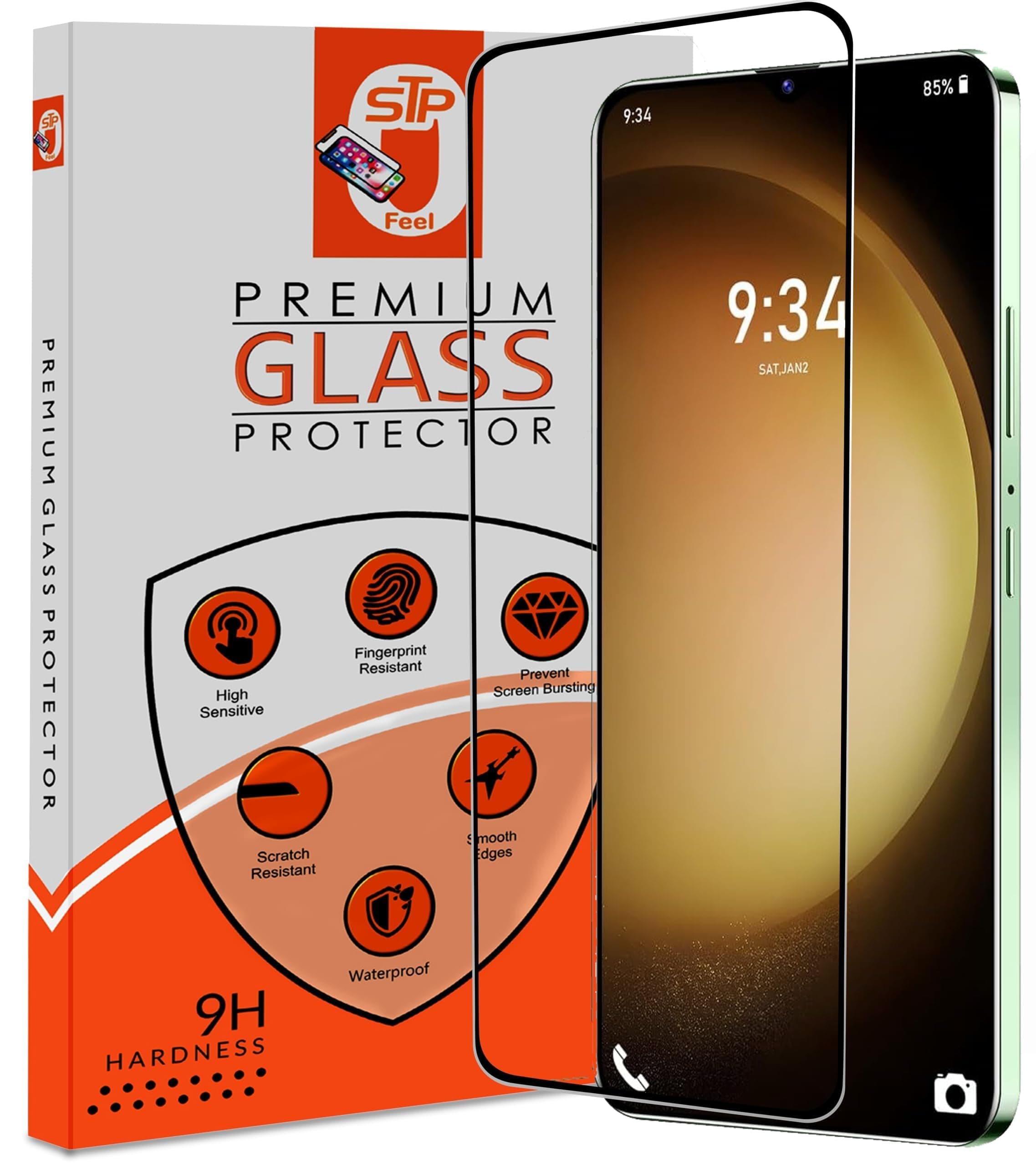 STP FEEL® Premium HD+ Tempered Glass Screen Protector Guard Compatible For Xiaomi Poco F6 (6.67 Inch, Pack of 1) | Edge to Edge Coverage With Easy to installation kit for Smartphone