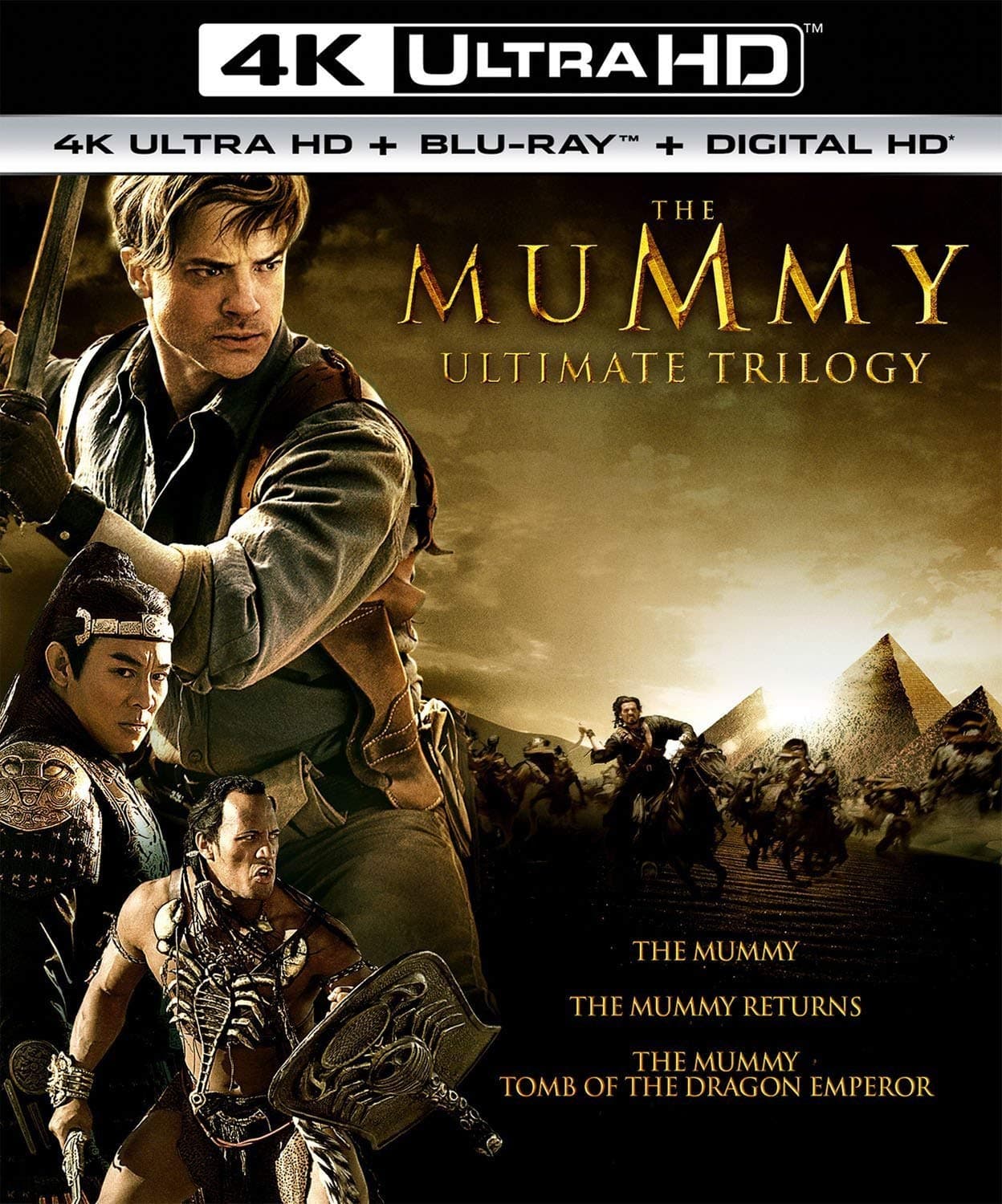 The Mummy Ultimate Trilogy - DigiPack (Uncut) [4K Ultra HD/Blu-ray] (1999-2008) | 6 Discs (3 4K + 3 BD) | Imported from USA | 3 Movies | 367 min | Universal Studios | Action Adventure Fantasy