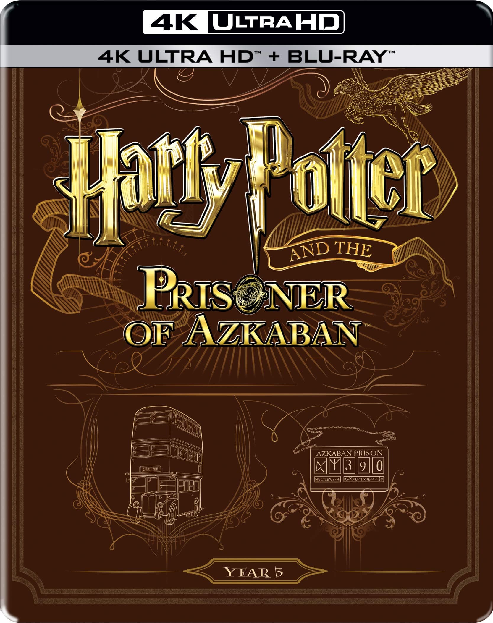 Harry Potter and the Prisoner of Azkaban (2004) - Year 3 - An Alfonso Cuarón Film (Limited Collector's Edition SteelBook®) (4K UHD + Blu-ray) (2-Disc) - Incl. DTS:X™ Immersive Audio on 4K Ultra HD