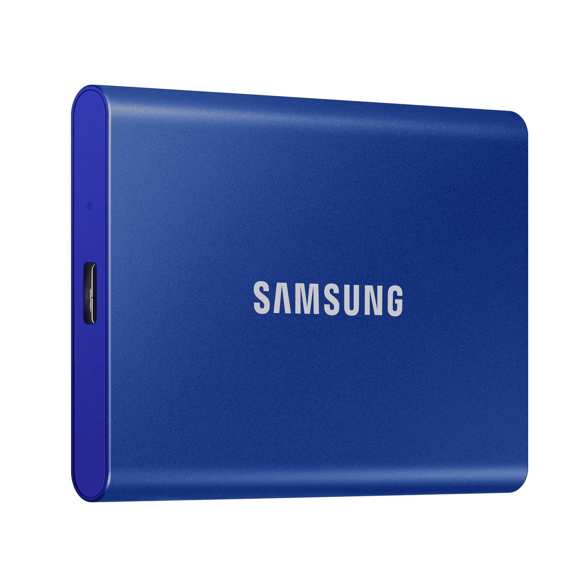 Samsung T7 1TB, Portable SSD, up to 1050MB/s, USB 3.2 Gen2 + 2mo Adobe CC Photography, Gaming, Students & Professionals, External Solid State Drive (MU-PC1T0H), Blue