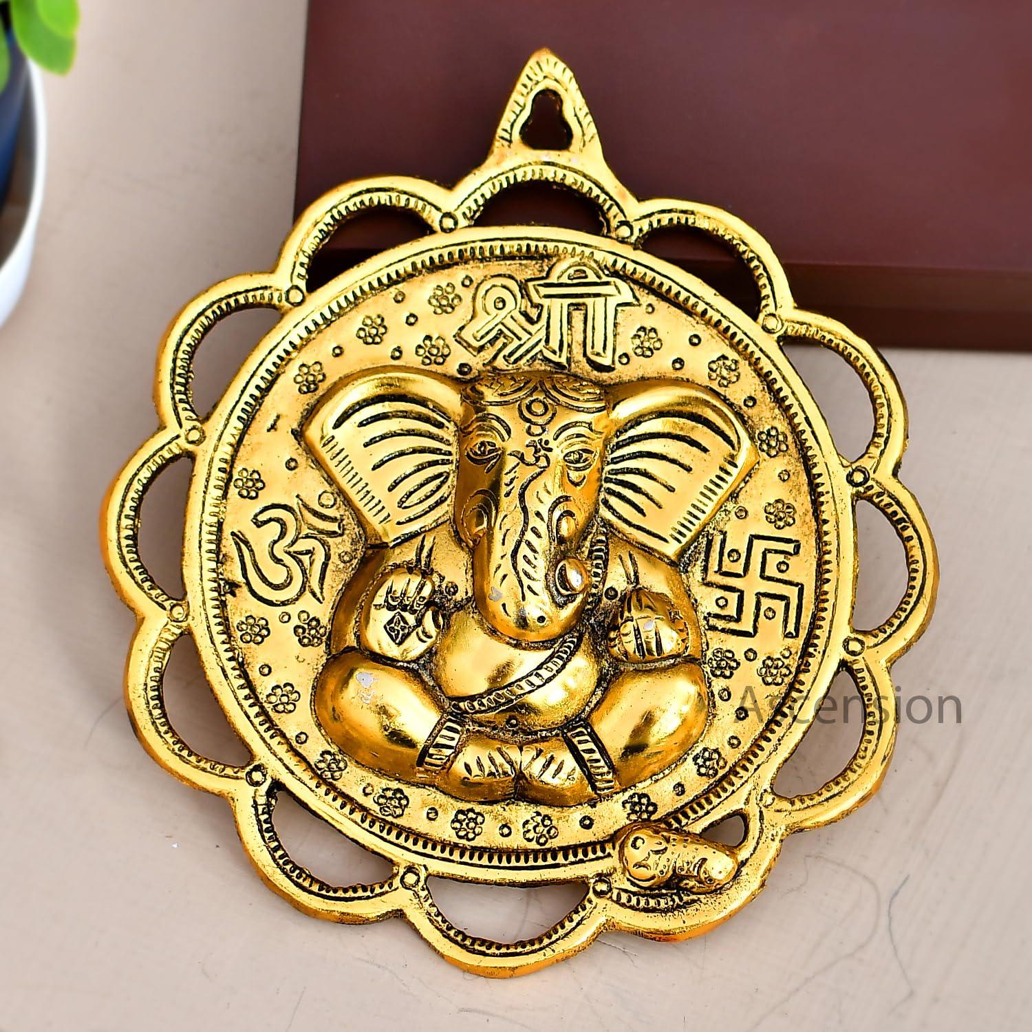 Ascension Ganesh Ganesha Ganpati Showpiece Main Door Hangings for Home Décor Decoration and Gift Purpose Diwali Gifts, Pooja, Temple All Hanging Siddhi Vinayak Ganesha Wall Decor Showpiece