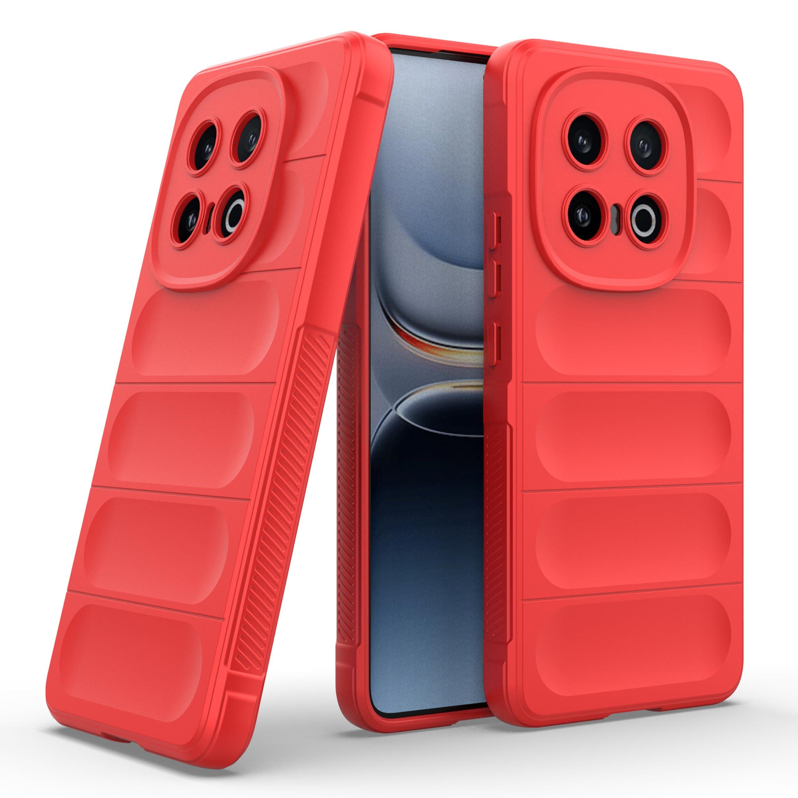 Zapcase Back Case Cover for iQOO 13 5G | Compatible for iQOO 13 5G Back Cover | Liquid Silicon Magic Case with Camera Protection | Red