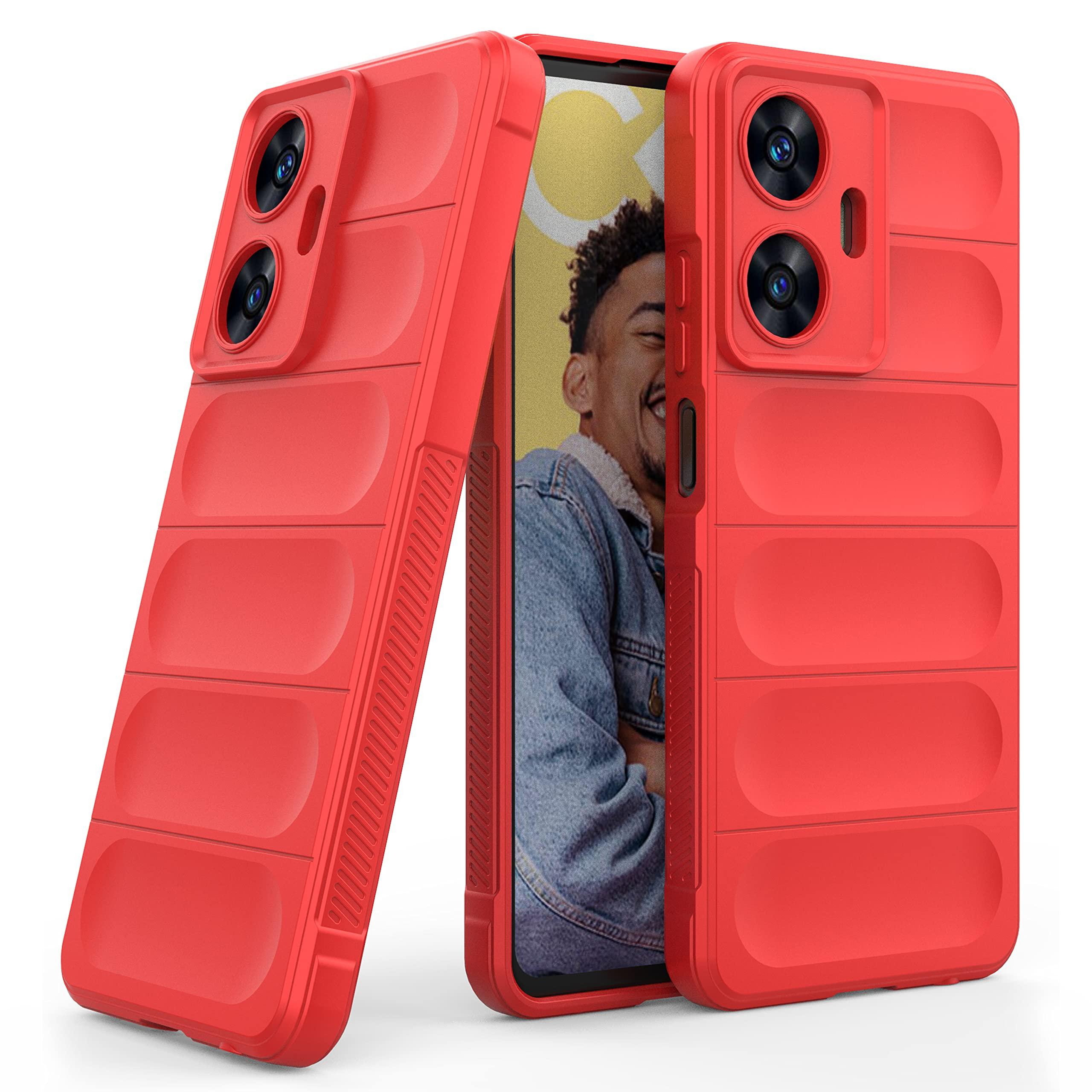 Zapcase Back Case Cover for Realme Narzo N55 / Realme C55 | Compatible for Realme Narzo N55 / Realme C55 Back Cover | Liquid Silicon Magic Case with Camera Protection | Red
