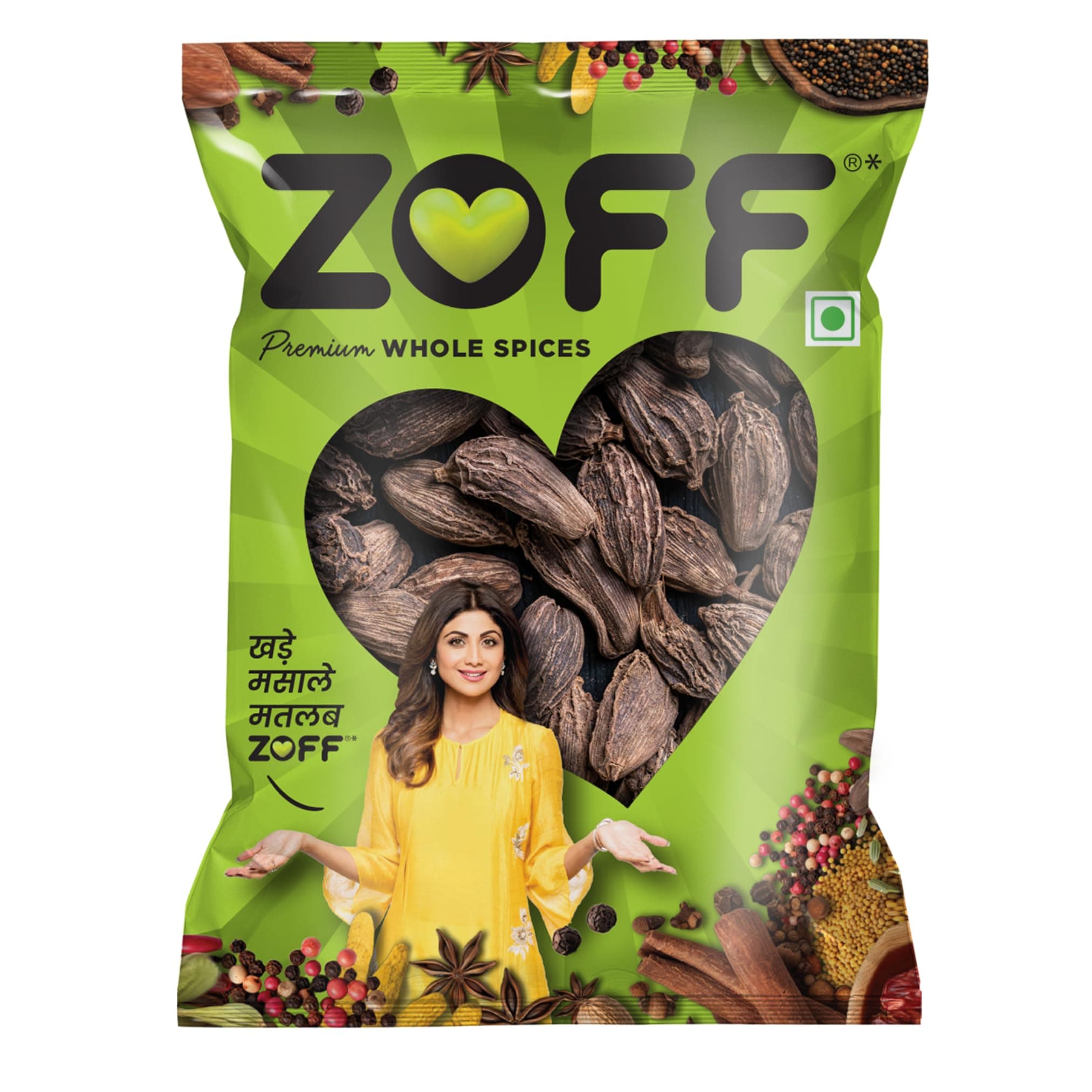 Zoff Big Cardamom | Badi Elaichi | Net Weight 50 g