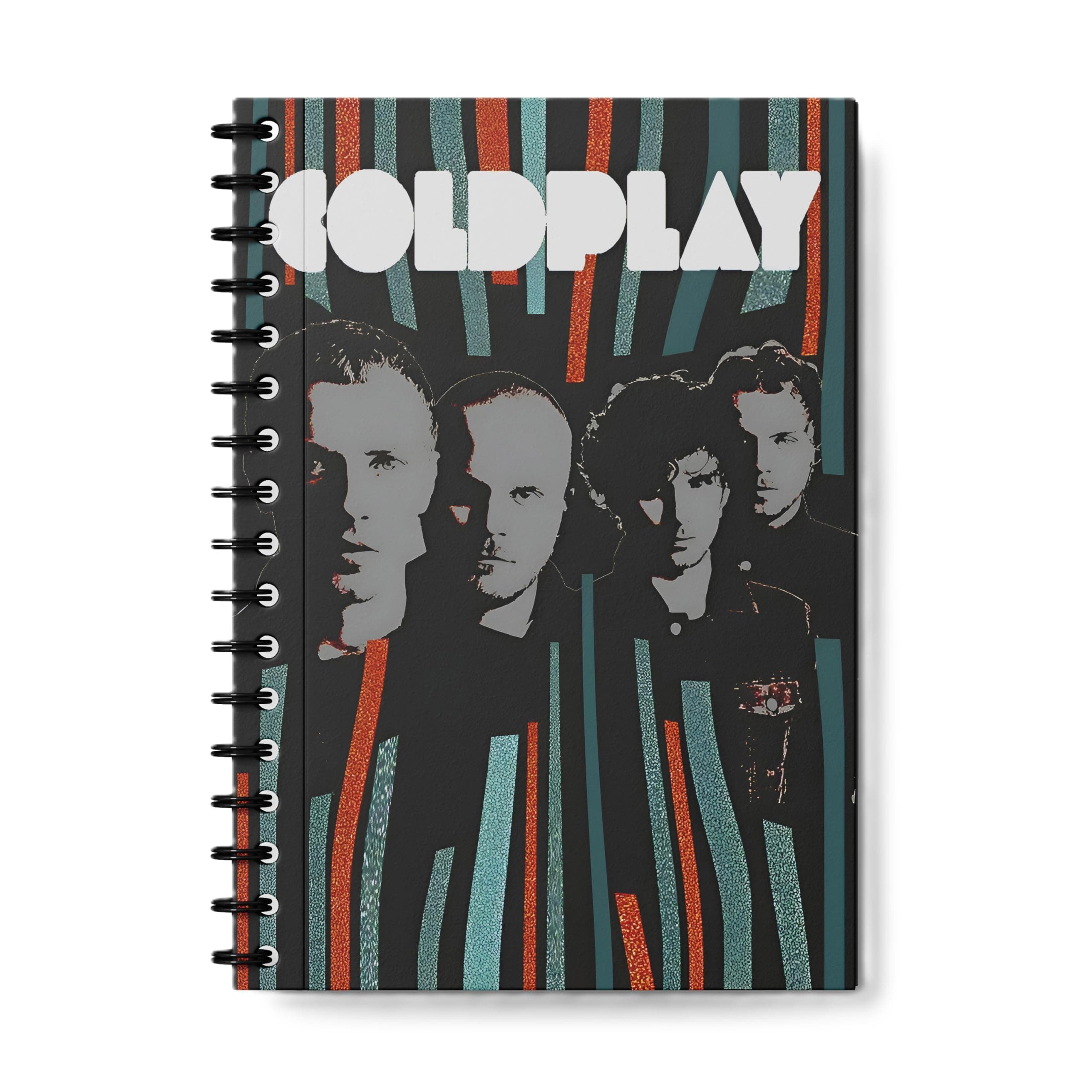 zenithink Coldplay Artist Wiro Journal Notebook | 80 gsm Paper With 350GSM Hard Cover | Unruled | Pages - 160 | A5 Size | Wiro Binding | Versatile for School, Home & Office