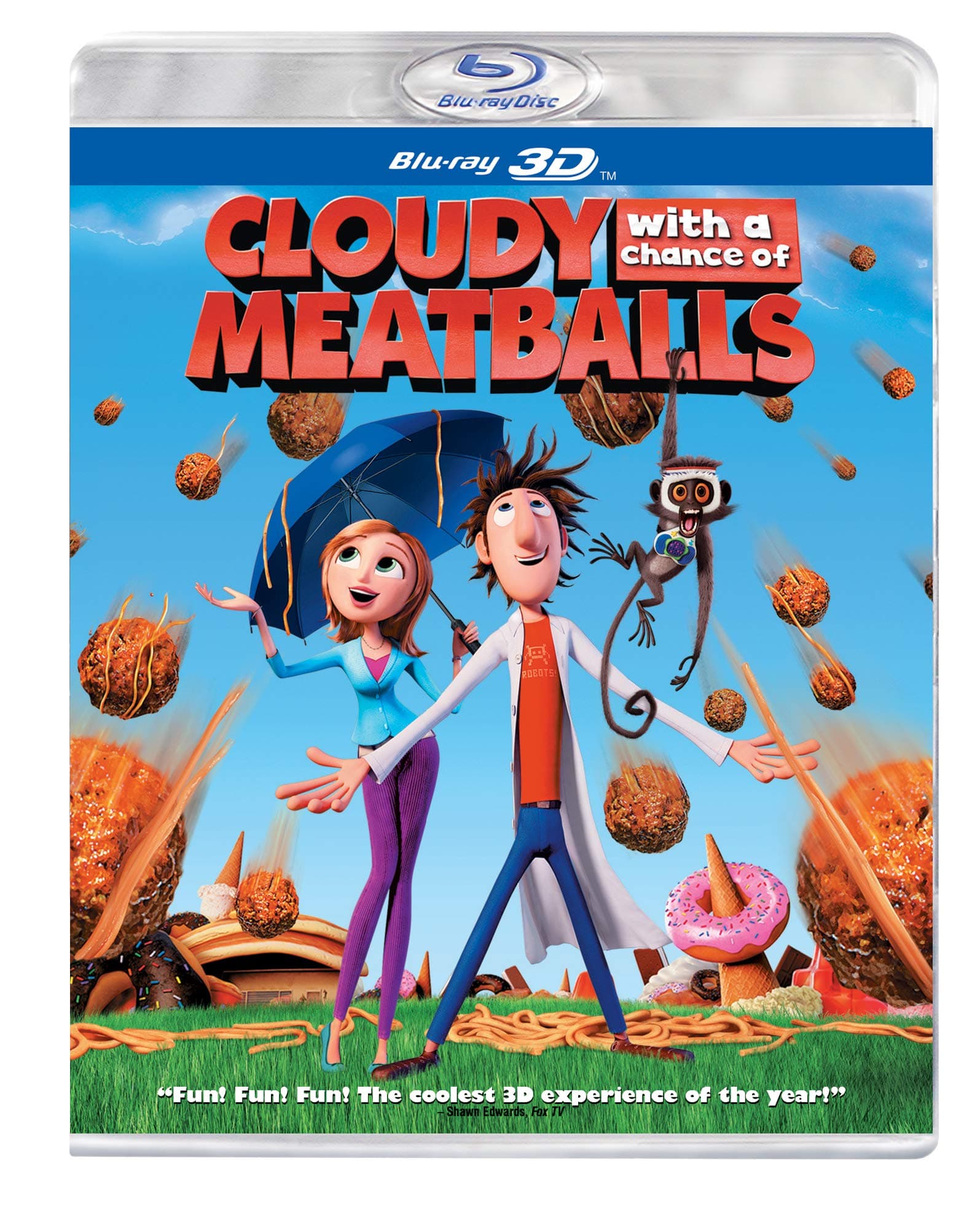 Cloudy with a Chance of Meatballs (Blu-ray 3D) (Uncut | Region Free 3D Blu-ray | US Import)