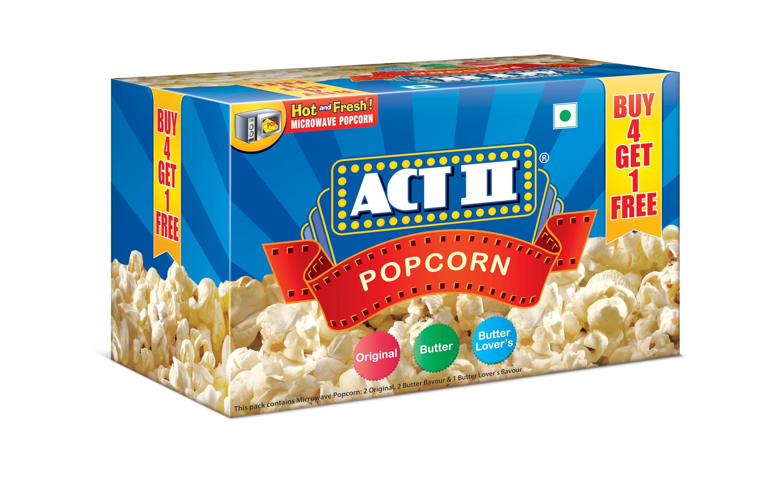 ACT II Microwave Popcorn, 460g (Pack of 5)