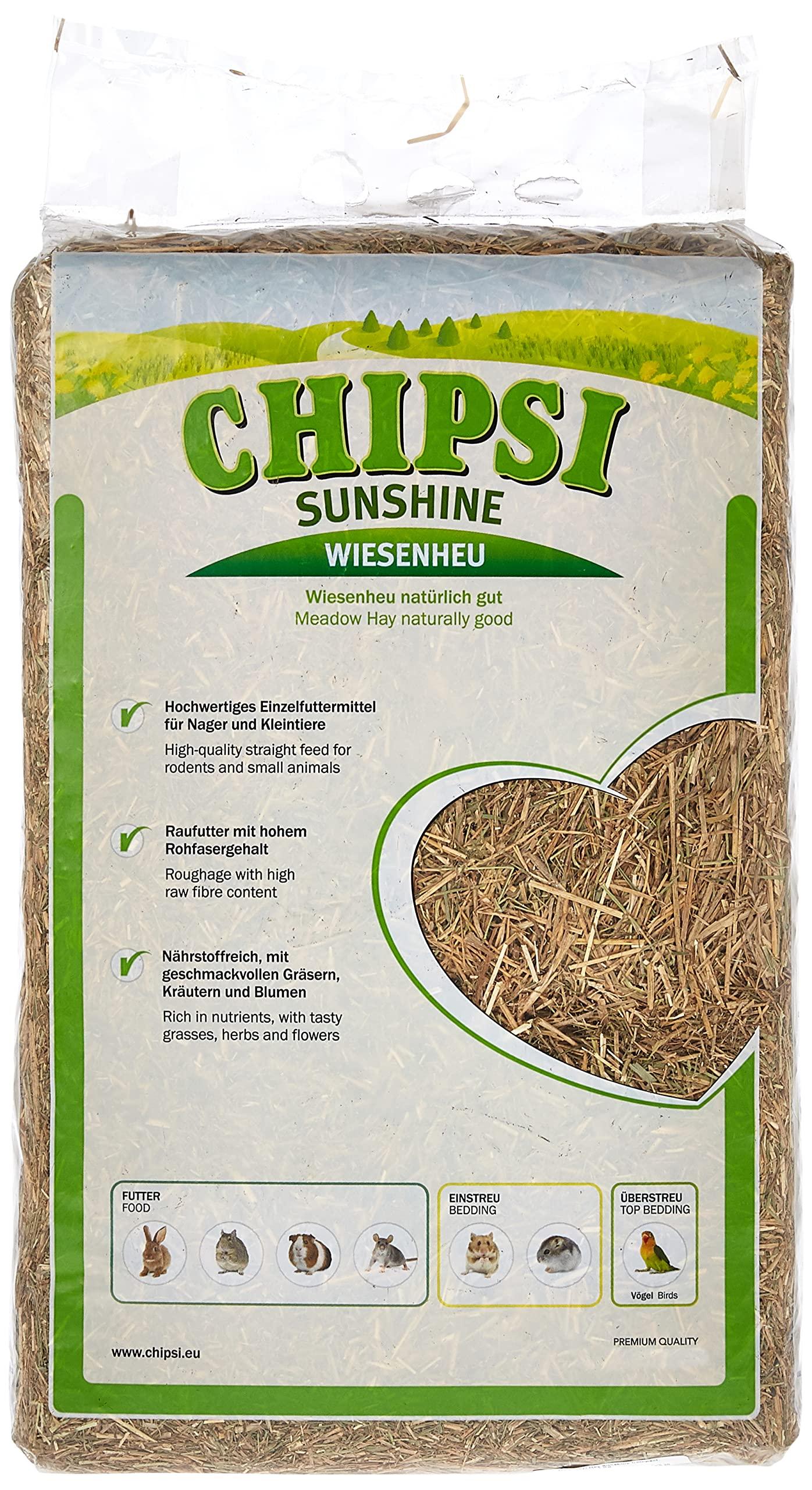 Chipsi Sunshine Meadow Hay For Rodents Of All Life Stages, Natural Flavor (1 Kg), 1 Count