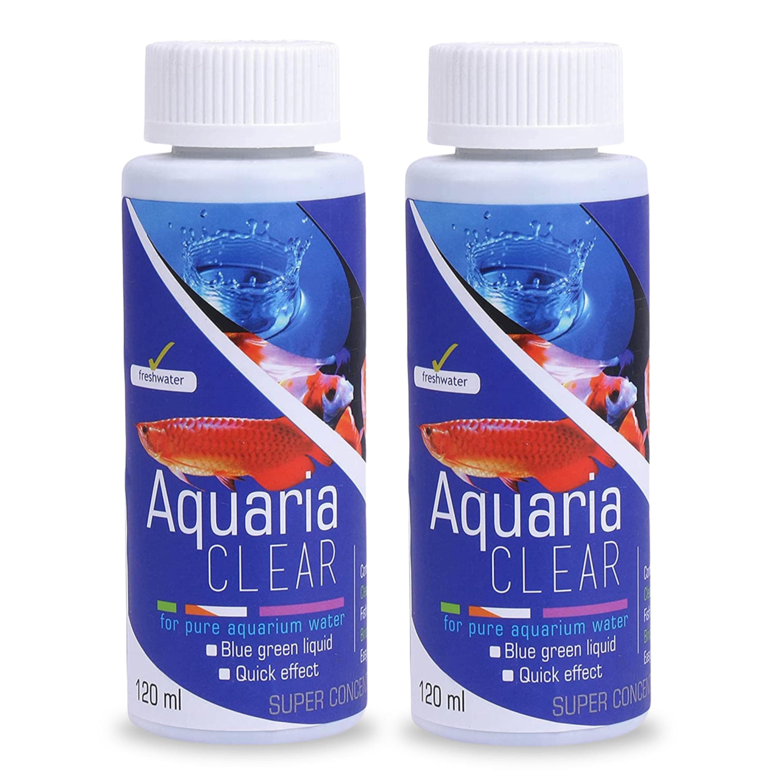 Foodie Puppies Aquatic Remedies Aquaria Clear - 120ml (Pack of 2) | Suitable for Fresh Water | Cloudy Water Remover for Crystal Clear Aquarium Water