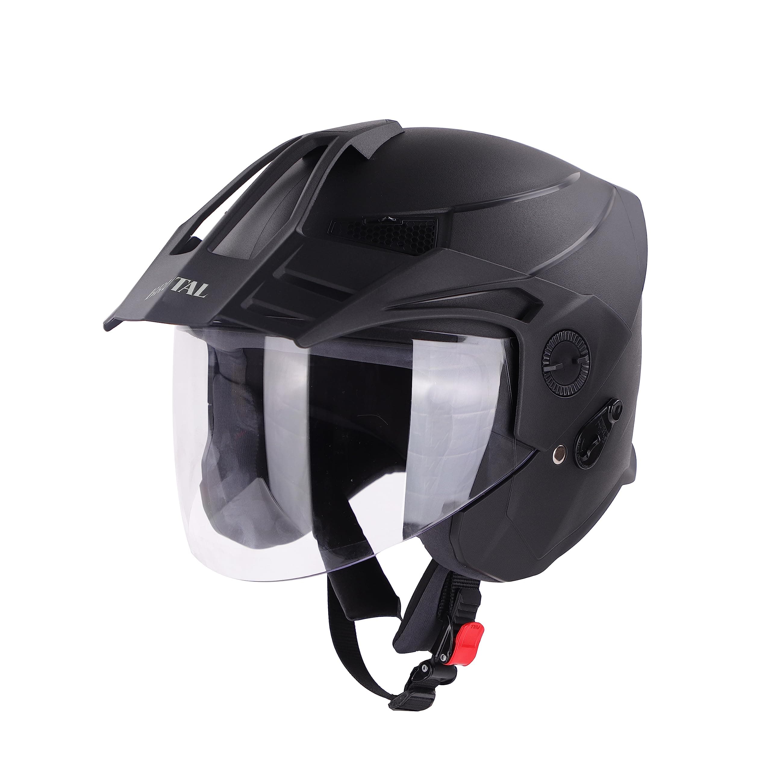 Steelbird SBH-23 Brutal ISI Certified Open Face Helmet Men and Women with Skull Cap
