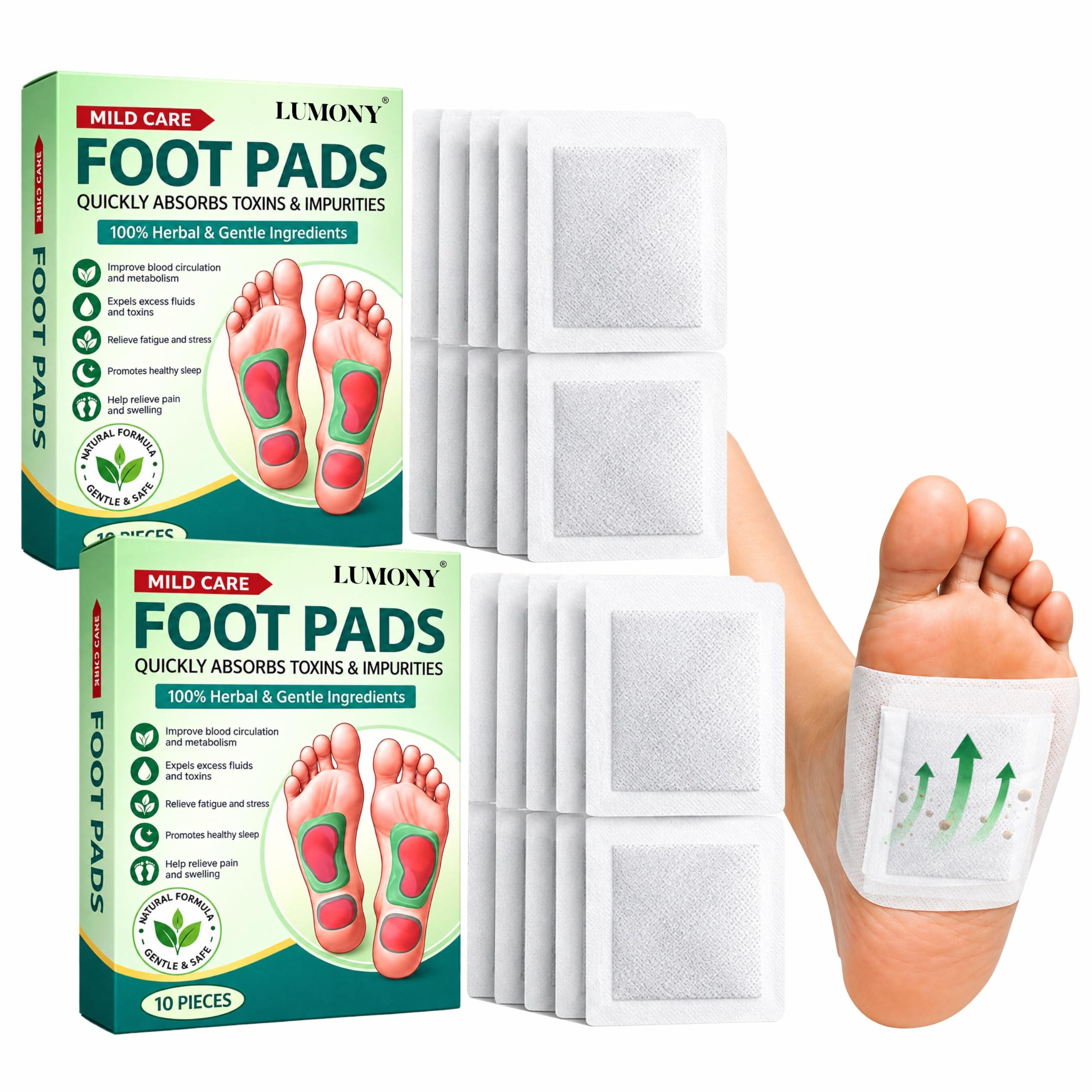 Foot Patches for Weight Loss & Toxin Removal | Natural Ginger Herbal Foot Pads for Deep Cleansing & Body Detox | Foot Patch for Pain Relief & Detoxification | Foot Pads for Women & Men (Pack of 20pcs)