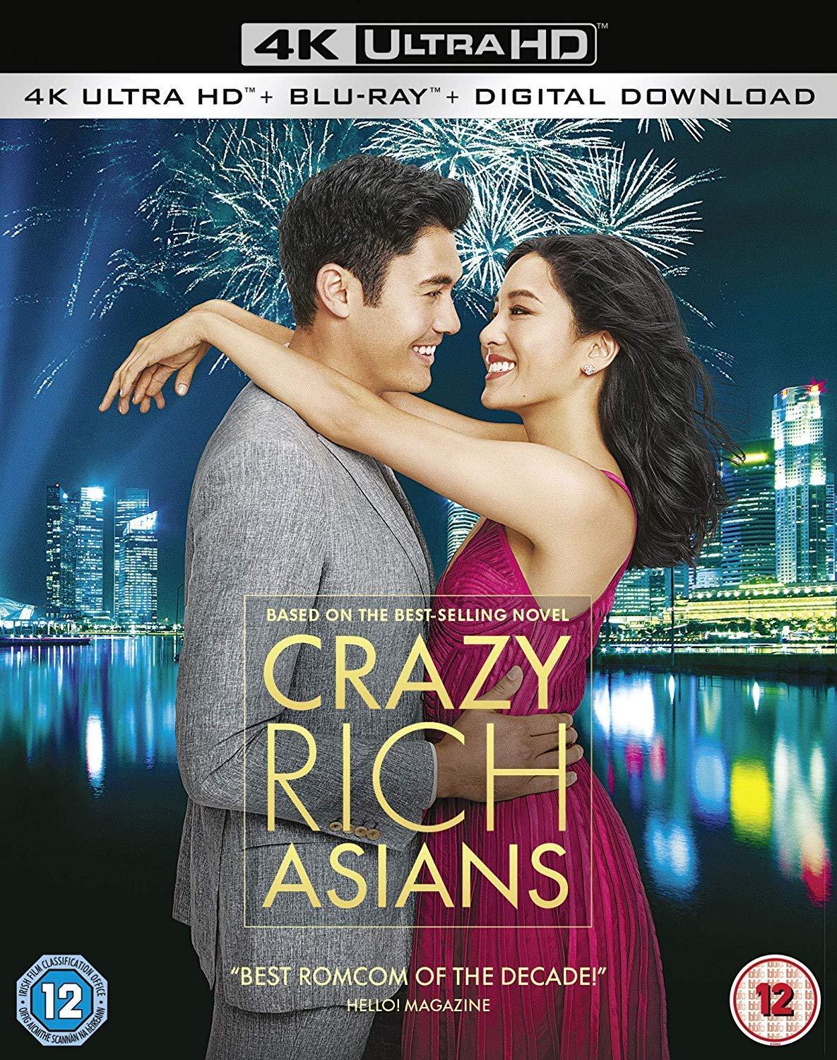 Crazy Rich Asians (4K UHD + Blu-ray + Digital Download) (2-Disc) (Uncut | Slipcase Packaging | Region Free 4K Ultra HD / Blu-ray | UK Import)